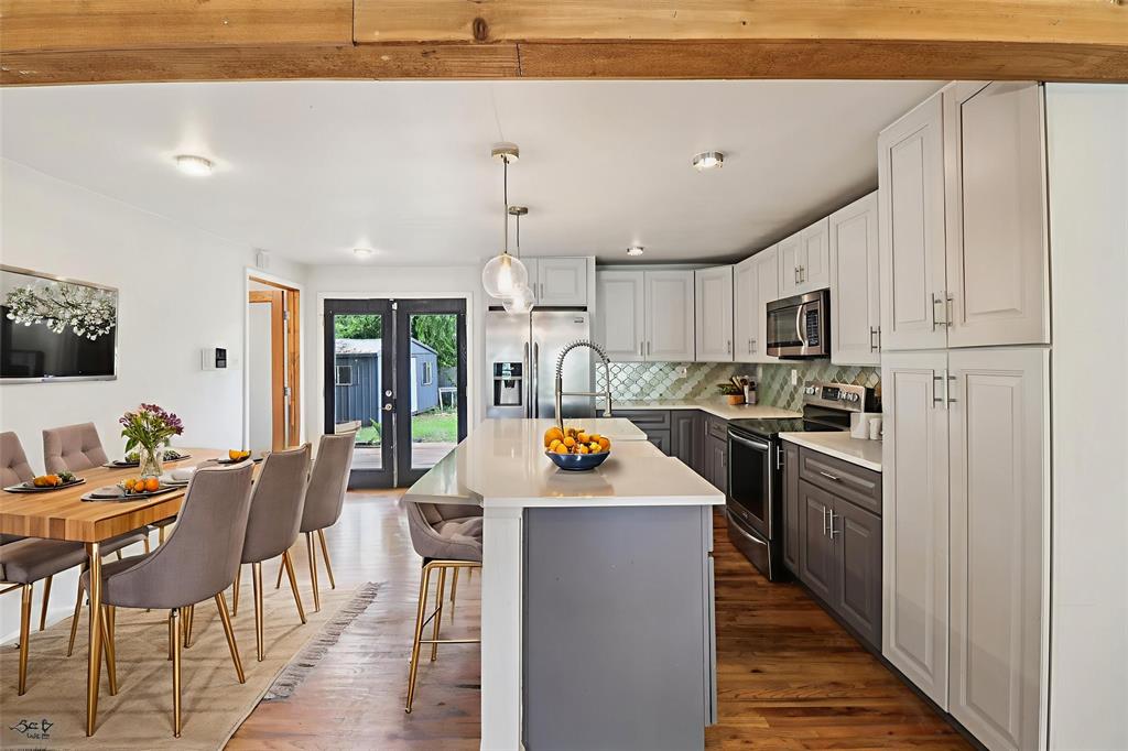 Welcome to 10649 Sylvia Drive, a beautifully remodeled gem in the sought-after Centerville Terrace community. This charming 1½-story home offers 3 bedrooms, 2 bathrooms, and a spacious open floorplan filled with natural light. From the inviting curb appeal and mature trees to the luxury finishes throughout, every detail adds character and warmth. The living area features a stylish wood beam that subtly separates the kitchen and living spaces, creating a modern yet cozy flow. The upgraded kitchen features a large island perfect for entertaining, while the private primary suite includes double doors, dual vanities, and a spacious walk-in shower. Step outside to a generously sized backyard with an extended deck, storage shed, and full fencing—ideal for relaxing or hosting. This home blends comfort, style, and thoughtful updates in a quiet, established neighborhood!