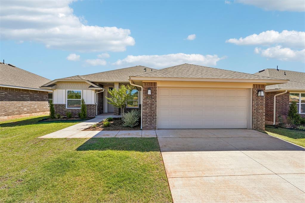 Call today for the most up-to-date status on this beautifully crafted home and secure your opportunity before it’s gone. This thoughtfully designed layout offers three spacious bedrooms plus a dedicated home office, privately enclosed with a sliding barn door for added style and function. The L-shaped kitchen is a standout, featuring a large center island, a coffee bar, and abundant prep space ideal for both everyday living and entertaining. High-end finishes include quartz countertops, under-cabinet lighting, a gas range, and wood-look tile throughout the main living areas for a warm, modern feel. The primary suite provides a relaxing retreat with a soaking tub, tiled shower, and dual vanities. Two additional bedrooms offer comfort and flexibility for family or guests. Built with long-term value in mind, this home includes premium features such as a pre-piered foundation, tornado safety straps, radiant barrier decking for improved energy efficiency, a Schluter shower system, Uponor PEX plumbing, 16-inch on-center framing, a Navien tankless water heater, and Low-E Thermalpane windows. Opportunities like this do not last. Schedule your showing today and take the next step toward making this exceptional home yours.