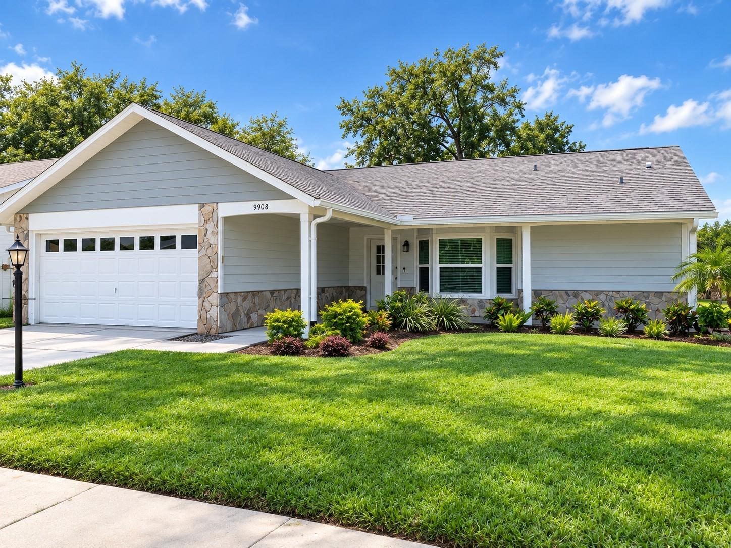 LOCATION, LOCATION, LOCATION!   A PEACEFUL, LOW MAINTENANCE LIFESTYLE AWAITS IN THIS FULLY UPGRADED, POND-VIEW HOME WITH VERY A LOW HOA FEE OF $75/MO.  SINGLE FAMILY HOME ON QUIET CUL-DE-SAC IN HERITAGE LAKE, AN ACTIVE, DEED-RESTRICTED 55+ COMMUNITY.THIS 1822 SQ FT HOME OFFERS 2 BEDROOMS PLUS CONVERTIBLE DEN/OFFICE, 2 FULL BATHS, 2 CAR GARAGE, DINING ROOM, LAUNDRY ROOM, AND SPACIOUS 12 X 24 TILED LANAI OVER LOOKING COMMUNITY POND.  OFFERING AN UPDATED OPEN CONCEPT FLOOR PLAN THAT INCLUDES AN OVER SIZED KITCHEN ISLAND WITH SEATING FOR SIX, HIGH END SHAKER CABINETS, NUMEROUS DRAWER BASE CABINETS,  WALL OVEN, PREMIUM APPLIANCES, AND GRANITE COUNTER TOPS.  ADDITIONAL UPGRADES INCLUDE CERAMIC TILE THOUGH OUT, VAULTED CEILINGS, FULL SIZE HURRICANE WINDOWS (2024), WALK-IN MASTER BATH, DUAL WALK-IN CLOSETS, WATER SOFTENER, TOO MANY FEATURES TO FULLY LIST.  COME SEE FOR YOURSELF.THIS RESIDENCE TRULY EMBRACES THE QUINTESSENTIAL FLORIDA LIFESTYLE, OFFERING A LARGE COMMUNITY HEATED POOL AND SPA, LIBRARY, CARD ROOM, BILLIARD ROOM, TENNIS, PICKLEBALL, BOCCE, AND SHUFFLEBOARD.  MANY SOCIAL OPPORTUNITIES INCLUDING DINNER CLUB, DANCES, COMEDIANS, MOVIE NIGHT, CARDS, LUAU, BOWLING LEAGUE, ETC.  ALL AMENITIES ARE INCLUDED FOR THE LOW HOA FEE OF $75 PER MONTH.  CONVENIENTLY LOCATED APPROX 35 MINUTES FROM BOTH TAMPA AND ST. PETE AIRPORTS.HVAC (2020), ROOF (2022), EXTERIOR PAINT, SIDING AND GUTTERS (2025). NO FLOOD INSURANCE REQUIRED
