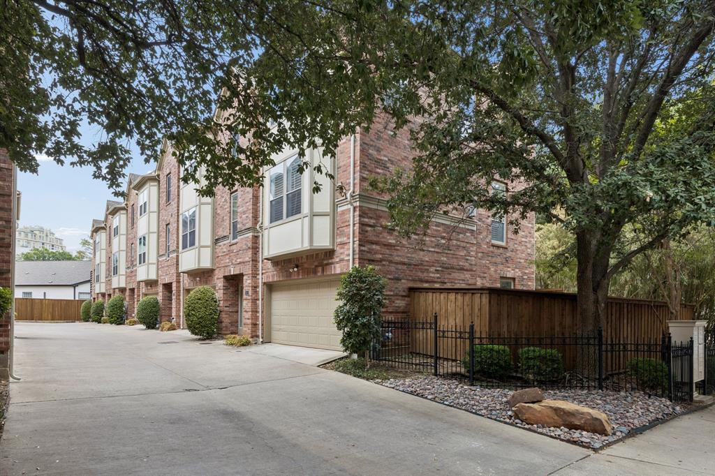 Rare opportunity for an end-unit townhome in an incredible Dallas location. Enjoy outstanding walkability to restaurants, shops, entertainment, and the Katy Trail, plus the added convenience of a two-car garage.Inside, the main living area is spacious, open, and filled with natural light, creating excellent flow for everyday living and entertaining. The upgraded kitchen opens seamlessly to the living and dining spaces and features granite countertops, marble backsplash, two pantries, stainless steel Bosch appliances, and an exterior-vented range hood.The first-floor bedroom includes a Murphy bed and a separate bonus room directly off the bedroom, ideal for a home gym, private office, dressing room, or oversized walk-in closet.Upstairs, the spacious primary suite features hardwood floors, a generous walk-in closet, dual vanities, separate shower, and Jacuzzi tub.Outdoor living is a major standout, with a large private side yard, more than 700 square feet of patio and deck space, an impressive rear patio, and balcony deck perfect for entertaining, dining, or relaxing.Additional improvements include a newer roof, updated HVAC components, newer hot water heaters, washer and dryer, and updated kitchen appliances.A hard-to-find combination of a large open floor plan, exceptional outdoor space, flexible living areas, two-car garage, remarkably low HOA dues, and an unbeatable location close to everything.
