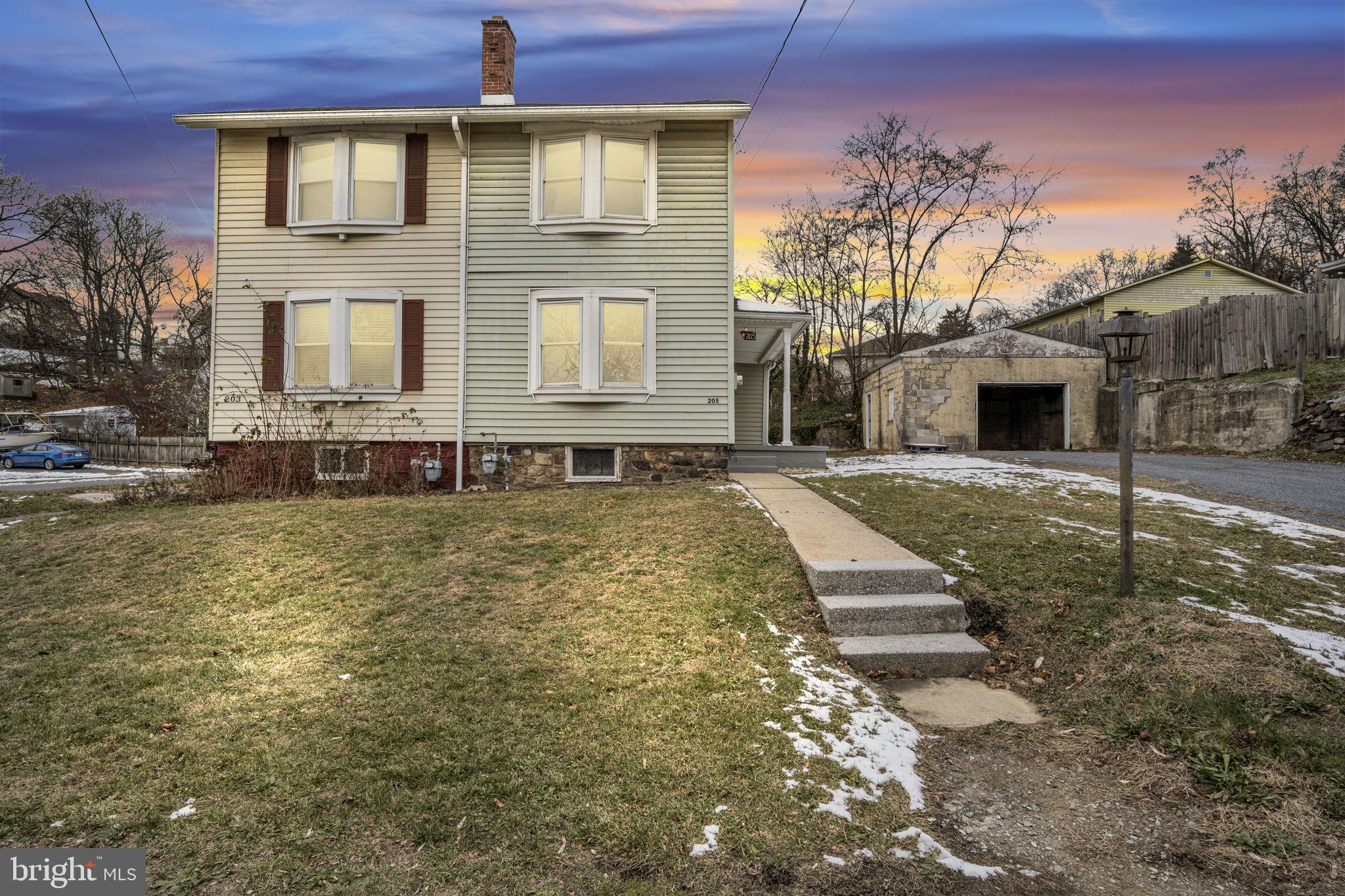 Welcome to 205 Susquehanna Ave—this charming 3-bedroom, 1-bath semi-attached home offers just the right amount of space, comfort, and convenience to make your everyday life a little easier (and a lot more enjoyable)!Step inside to freshly painted walls, easy-to-clean laminate flooring, and a bright kitchen featuring wood cabinets, gas cooking (yes, gas!), and direct access to your private backyard—perfect for summer cookouts or morning coffee. The layout includes a convenient first-floor bedroom, offering flexibility for guests, a home office, or easy single-level living if needed. The full bathroom features a stylish tiled surround with a mosaic accent and open shelving that’s both functional and cute. Upstairs, a decorative interior window adds just a little extra charm to the hallway. Plus, with gas forced-air heat, you’ll stay cozy all year round.Outside, you’ll love the spacious yard that offers plenty of room to relax or play, a covered front porch for people-watching or unwinding, and a sturdy ground-level deck that’s ready for your outdoor furniture. The long driveway gives you tons of off-street parking and leads to a detached garage—ideal for storage, weekend projects, or your next hobby.And the location? You're less than 10 minutes from downtown Harrisburg and just around the corner from local favorites like Jigsy’s Brewpub (hello, pizza!) and Olympic Skating Center. Groceries, pharmacies, parks, and East Pennsboro schools are all nearby, making this spot as practical as it is welcoming.Whether you're looking for your first home or your next chapter, 205 Susquehanna Ave is a solid place to land. Come take a look!