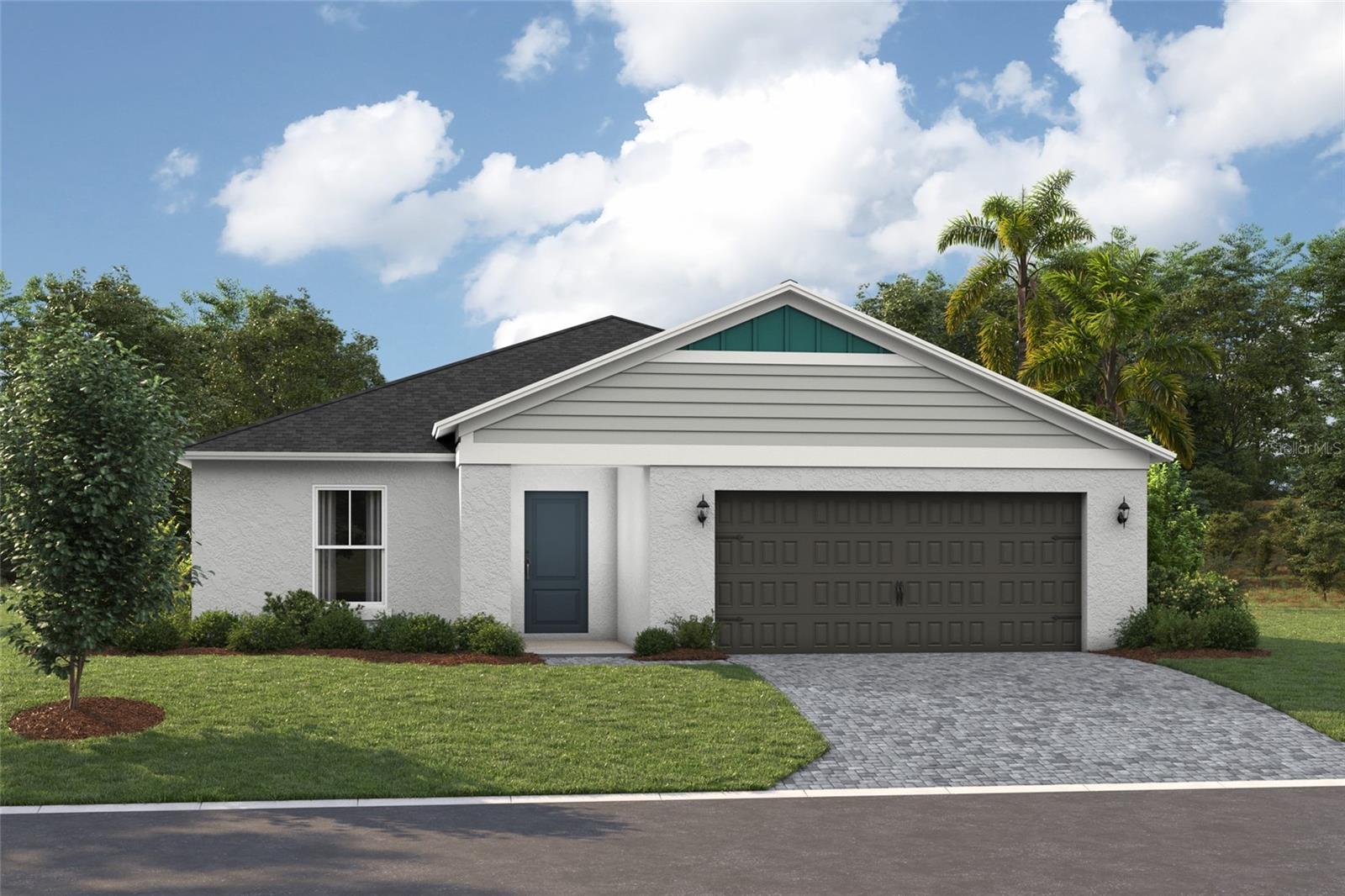 Under Construction. Discover a world of effortless elegance and comfort with the Valeria, a single-story home featuring 4 bedrooms, 2 bathrooms and a 2-car garage. The foyer leads to three bedrooms, a full bathroom, and a convenient laundry room with washer and dryer included. The vaulted-ceilings and open concept living, dining, and kitchen areas are perfect for entertaining or cozy family nights, all enhanced by sleek quartz countertops, stainless steel appliances and luxury vinyl plank flooring. Enjoy seamless indoor-outdoor living with access to the covered lanai through sliding glass doors in the dining area. The owner’s suite is spacious and can easily fit a large bedroom set, the owner's bathroom is impressive with a dual vanity, walk-in shower and an oversized walk-in closet. The smart thermostat with voice control and charming landscaping add to the home’s appeal and practicality.  

Experience the essence of community living at Two Rivers. Located North of Tampa, residents enjoy all the dining and shopping options the Wesley Chapel area has to offer while staying close to nature. This master-planned community is inspired by the surrounding nature, nestled within woods, grasslands, and water allowing homeowners to fully immerse themselves in the outdoors. Resort-style amenities add to the luxury of the Two Rivers lifestyle while a full calendar of events fosters a sense of community. 

Images shown are for illustrative purposes only and may differ from actual home. Completion date subject to change.