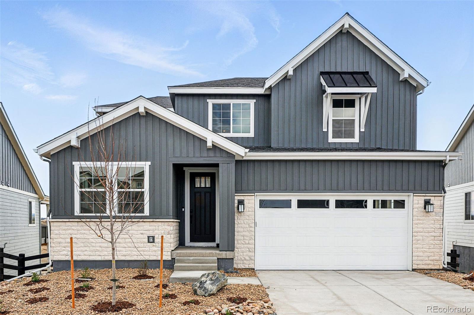 MLS# 9014354 Ready Now! Welcome to The Sedalia, where modern living meets elegance in this stunning two-story home. The main floor features a cozy bedroom and a full bathroom. Just down the hall, you’ll find an expansive great room bathed in natural light, seamlessly connecting to the dining room and an eat-in kitchen island. Step outside from the dining room to enjoy Colorado's sunshine on the outdoor living spaces. Upstairs, discover two comfortable bedrooms, a full bath, and a spacious loft. Indulge in the luxurious primary suite, complete with a 4-piece bath and a large walk-in closet, along with a convenient laundry room. Plus, the included basement offers additional storage or the perfect space for a home gym. Structural options include: extended covered deck, traditional fireplace, bedroom 4 with bath, walkout basement.