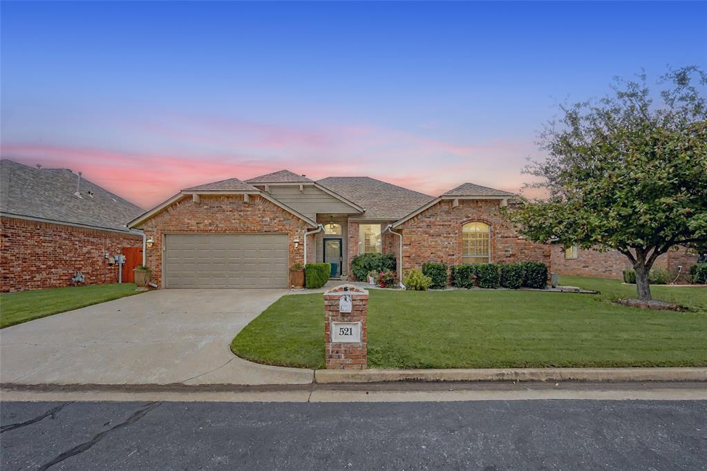 Wonderful, Exclusive, Private & Secure Gated Community! Complete with Lawn Care and a Community Walking Trail around a Beautiful Water Feature! The Home Features: Tasteful Landscaping, Nearly 1900 Sq Ft on One Level, Split Floor Plan with Special Accessibility, 3 Large Bedrooms, 2 Full Baths, Tall Vaulted Ceilings throughout with a Major Amount of Crown Molding, Ceiling Fans, Custom Window Coverings and Blinds! .. Sprawling Living Room: Lots of Natural Light, Cozy Fireplace with a Custom Crafted Granite & Wood Face & Hearth. .. Roomy Accessible Kitchen: Granite Countertops, Custom Cabinets, Multiple Pull-Out Drawers, Breakfast Bar, Pantry. .. Expansive Dining Room with Window Seat. .. Spacious Primary Bedroom Suite: Super Deep Jetted Tub, Curb-less tile Shower Enclosure, Double Sink Vanity, Walk-In Closet with lower & upper seasonal hanging rods & Built-Ins. .. Two Secondary Bedrooms: One with a Wall consisting of Closets & Built-In Drawers with it’s Own Private Accessible Door to the 2nd Bathroom. .. Inside Laundry Room with Cabinets. .. Covered Front & Back Porches, Newer A/C, Exterior Paint, Storm Shelter, Full House Rain Gutters and Sprinkler system, Extra Deep Garage, Multiple Sources for High-Speed Internet! Super Convenient Location!