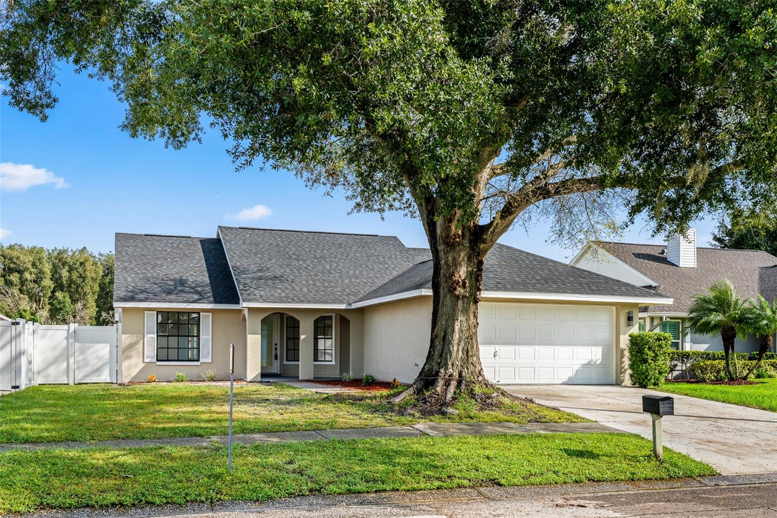 Beautifully renovated 3-bedroom, 2-bath home located in the desirable Copperfield subdivision. This split floor plan offers a comfortable and functional layout with a fireplace, a 2-car garage, and a fenced yard. The home has been extensively updated with new tile flooring, a fully renovated kitchen featuring new cabinetry and granite countertops, a new roof, and a new central A/C system. The property has been thoughtfully improved throughout and is move-in ready. Conveniently located just minutes from Tampa International Airport, I-275, the Veterans/Suncoast Expressway, and the Courtney Campbell Causeway, with easy access to International Plaza, Downtown Tampa, shopping, dining, and area beaches.