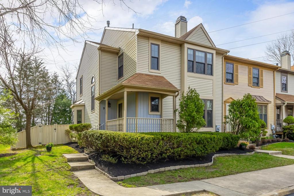 Welcome to one of the most desirable townhome opportunities in all of Marlton—where location, privacy, and upgrades come together in a way that is rarely available. This premium end-unit townhome sits on what is arguably the best lot in the entire community. From the moment you step out your front door, you’re greeted with direct access to a scenic walking trail featuring a tranquil pond and beautiful fountains—offering a lifestyle that feels more like a private retreat than a typical neighborhood.Inside, the home has been thoughtfully updated throughout, featuring newer flooring, renovated bathrooms, and a layout designed for both everyday living and entertaining. The finished basement adds valuable living space complete with recessed lighting and a cozy wood-burning fireplace—perfect for relaxing or hosting guests. Step outside and you’ll immediately appreciate the privacy this home offers. The fully fenced-in yard with a low-maintenance vinyl fence opens to a large concrete patio, all backing to a peaceful tree line—creating the ideal setting for outdoor gatherings or quiet evenings. Additional highlights include an updated roof, end-unit privacy with extra natural light, and a location that is second to none—convenient to major commuting routes, shopping, dining, and highly regarded schools.Homes with this combination of lot, upgrades, and setting rarely come to market. Don’t miss your opportunity to own one of the best locations in Marlton