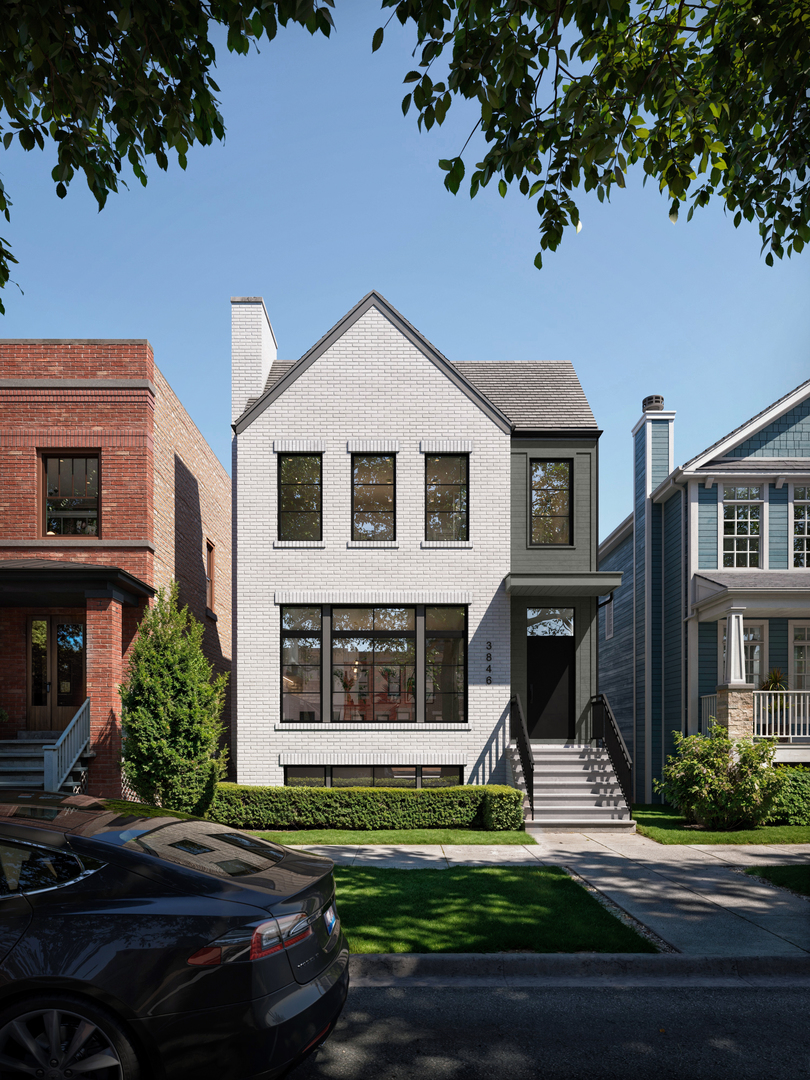 Stunning New Construction in North Center by Maher Development.    Situated on an oversized 30-foot-wide lot, this 6-bedroom, 4 full and 2 half-bath home offers 4900 sq ft of expertly crafted living space. The exterior features James HardieBoard siding and brick construction, paired with professionally landscaped front and rear yards.    Inside, you'll find an open floor plan, wide plank white oak flooring, two fireplaces, and an ideal layout with; four bedrooms, 3 full bathrooms and a large laundry room on the second level. Elegant Italian white Carrara marble primary bath with; walk-in shower, soaker tub, dual vanities, heated floors, and steam. The kitchen is a standout, showcasing custom cabinetry, an oversized island with stainless steel undermount sink, Wolf range, and SubZero refrigerator and freezer.    The lower level is built for comfort and entertaining, featuring radiant heated floors, a spacious rec room, wet bar, beverage center, and wiring for a 5.1 surround sound home theater setup. Exterior features include; 3 car garage with party door, large rear patio, garage roof and Snowmelt system.    Don't miss this exceptional opportunity to own this new construction home on a premier block in North Center. Steps to St Ben's and Bell School & playground. Close proximity to neighborhood shopping and dining.