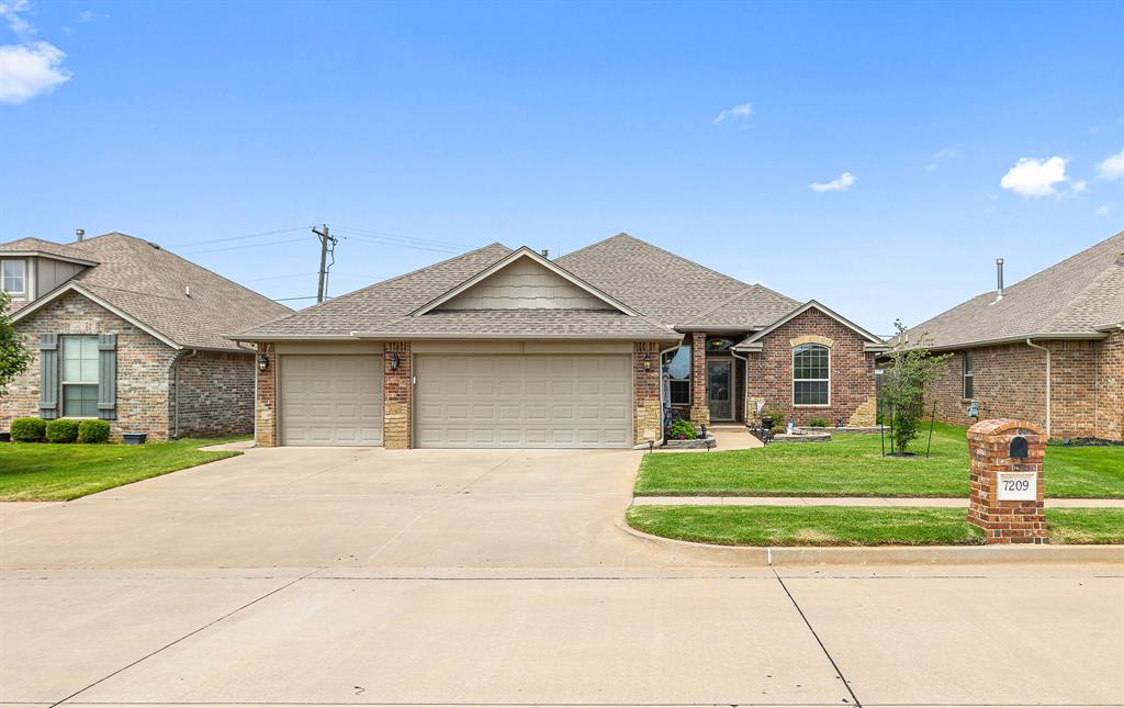 Imagine waking up in a home that gives you space, comfort, & peace of mind. 
 This meticulously maintained 4 bedroom, 2 bath home offers room for both productivity & relaxation. It features a true study with french doors so you can actually close off your work (or hobbies) when you're done. The open living area with a fireplace sets the stage for cozy nights in, while the kitchen brings in plenty of storage, granite counters, stainless steel appliances, & an easy flow to the dining space- perfect for week night dinners or entertaining. The primary suite has a walk-in shower, big soaking tub, & a closet that won't leave you fighting for space.
Step outside & you've got a large covered back patio overlooking the greenbelt;  the perfect spot for morning coffee or weekend cookouts with no neighbors immediately behind.
Add in the 3 car garage, a storm shelter, & you've got both comfort & security wrapped up in one home.

Don't miss this one!