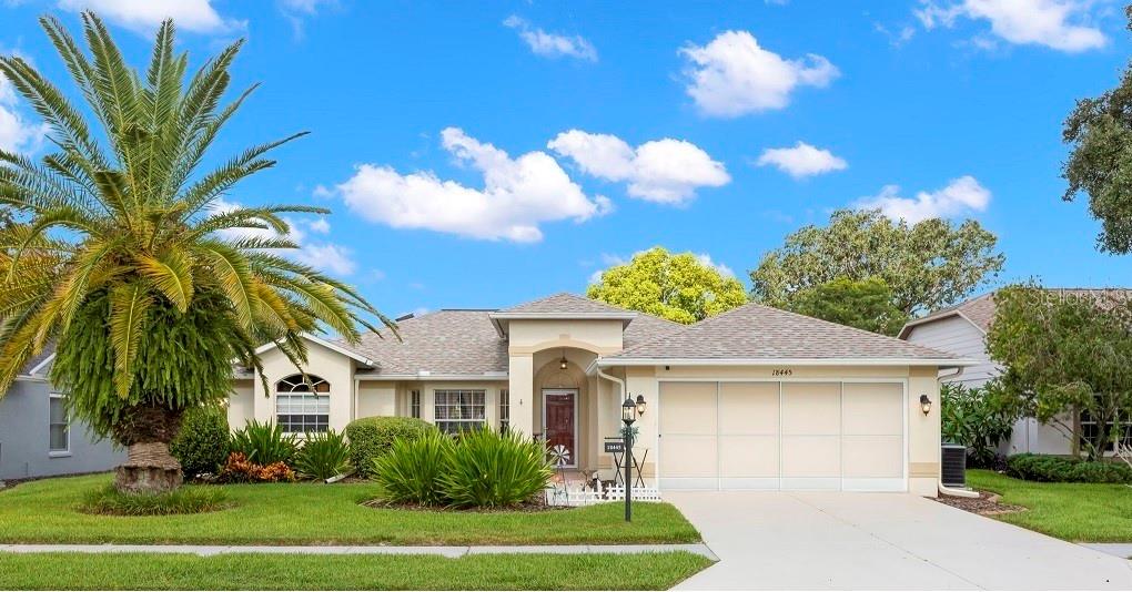 Welcome to paradise!!  This immaculate Heritage Pines pool home features a desirable layout with spacious rooms and a true split floor plan.  Additional features include 2 separate living spaces and a large primary bedroom suite with dual walk in closets, separate garden style jacuzzi tub and shower enclosure, and dual sinks.  The kitchen has been upgraded with stainless steel appliances, granite countertops, additional cabinetry, and a brand new fridge.  The roof and AC were both replaced in 2024.  This home has been meticulously maintained and is ready to move right in.  Enjoy the abundance of your quintessential Florida lifestyle on your large screened in lanai, complete with a hot tub and heated pool with a new heater.  Heritage Pines is an active age restricted community that offers golf, tennis, pickleball, and many clubs and activities.  The gated community is lavishly landscaped and pristinely maintained.  Additional amenities include a clubhouse, restaurant, bar, pool and hot tub, gaming and crafts areas, and a performing arts center.  Nearby parks offer waterfront access, public docks and fishing piers, nature trails, playgrounds, grills and pavilions, kayak and boat launches, recreation areas with greenspace, and world famous beaches.  You have easy access to area events, shops, hospitals, restaurants, and entertainment.  Live like others vacation!!  Relax in your private back yard oasis, breathe in some salt air at nearby beaches, or enjoy the many activities the community has to offer.  Schedule your showing today to see this Amazing home for yourself!!
