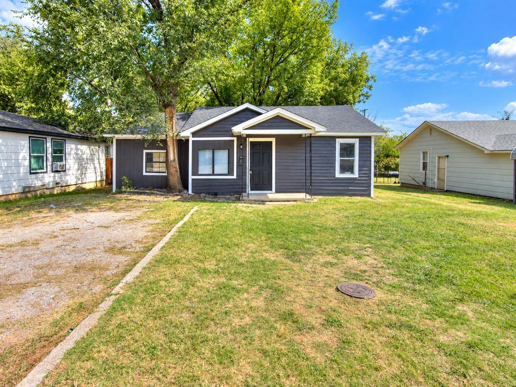 Whether you’re looking for a move-in-ready home or a great addition to your investment portfolio, this updated 3-bedroom, 1-bath home offers plenty to appreciate! The interior has been beautifully remodeled with a fresh, modern feel throughout, featuring a bright living room, updated kitchen, three comfortable bedrooms, and a refreshed full bath. The kitchen features quartz countertops, while newer paint and wood-look flooring add to the home’s clean and inviting appeal. Each of the bedrooms features brand-new carpet, creating a fresh and comfortable space. The kitchen also offers newer appliances, stylish cabinetry, and plenty of workspace. Major improvements provide added peace of mind, including a new roof, water heater, and HVAC system, all replaced in 2025. Outside, the oversized backyard offers plenty of room to relax, entertain, garden, or create your own outdoor retreat, with mature trees providing added shade and privacy. Off-street parking adds everyday convenience. Conveniently located near shopping, restaurants, and everyday amenities, with easy access to I-35 for commuting throughout the Oklahoma City metro. With extensive updates already completed, this property is ready for its next owner and offers excellent potential as a personal residence or investment property.