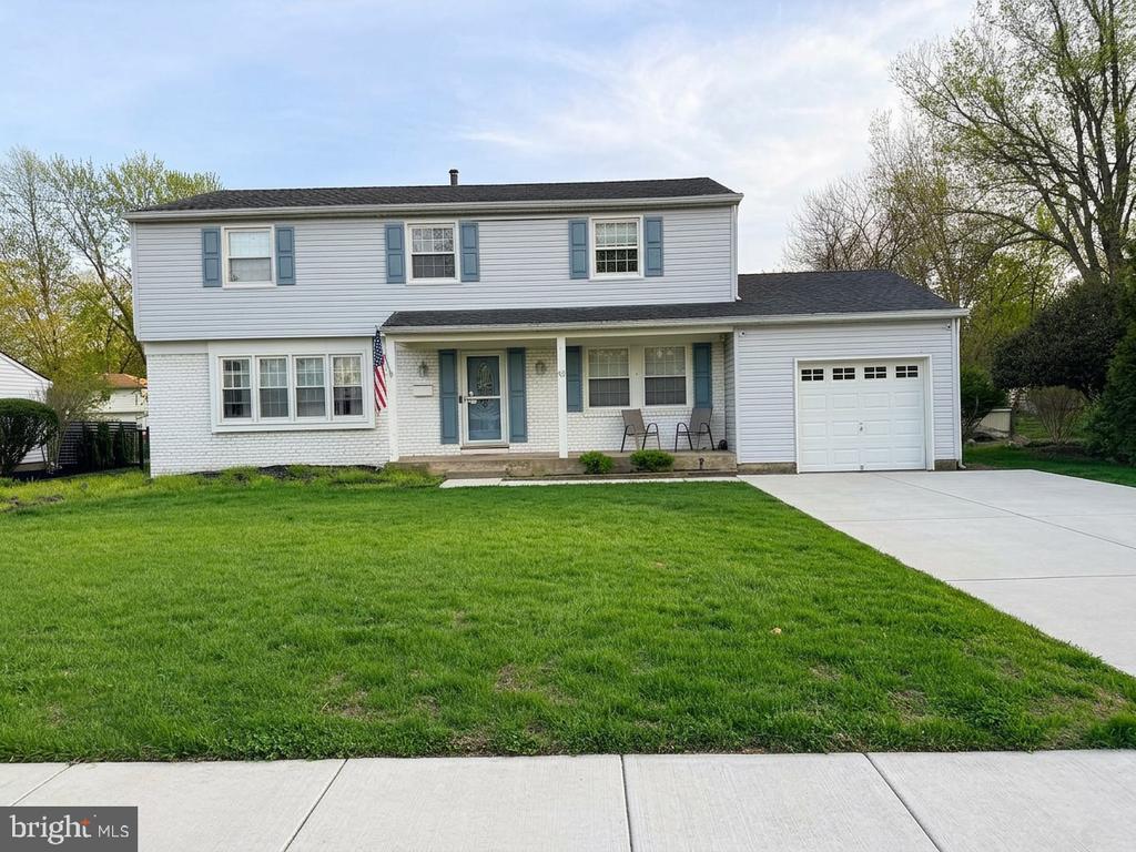 ***Professional Photos Coming Soon*** Welcome to this beautifully maintained colonial in Delran Township! From the moment you arrive, the well-kept front lawn and classic curb appeal set the tone. Step inside to a welcoming foyer with a long staircase that leads you to the freshly updated kitchen, showcasing a clean modern look, abundant cabinetry, and generous counter space—truly a chef’s dream. Continue into the spacious dining room, ideal for hosting large gatherings with friends and family. Just steps away, the bright living room offers a lovely view of the front yard and works perfectly as a formal sitting area or entertainment space. As you move through the first floor, you’ll find a cozy family room featuring a gas fireplace, creating the perfect setting for relaxing winter evenings. Convenient main-level laundry and interior access to the garage are located just around the corner, adding everyday practicality.Head up the custom staircase to the second floor where you’ll find four generously sized bedrooms and two full bathrooms. The first three bedrooms are versatile and well-sized—perfect for kids, guests, or a home office. The hall bathroom offers a bathtub and plenty of space for daily use by family and visitors. The primary bedroom is a true retreat, complete with hardwood flooring, a large walk-in closet, and a beautifully updated en-suite bathroom with a modern feel. Make your way down to the basement, which is partially finished and offers flexible space for a rec room, home gym, office, or playroom, plus excellent storage options to keep everything organized.Last but certainly not least, step outside to your backyard oasis. A large deck overlooks the expansive yard and pool, making it the perfect spot for morning coffee, summer barbecues, and outdoor entertaining. The yard provides plenty of room for play, pets, and gardening, while the pool is ready for hot summer days and weekend fun. The shed can be used for additional storage or enjoyed in its current setup as a bar area—an ideal hangout to watch sporting events or host friends. Major systems offer peace of mind: the roof, furnace, and air conditioning system are approximately 10 years old, and the AC features a brand-new compressor to keep the home cool and comfortable all summer long. With generous space, a fantastic backyard, a convenient location, and tasteful updates throughout, this home is an excellent opportunity that is not expected to last. Schedule your tour today!