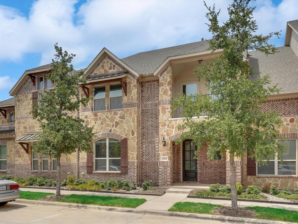 Luxury Living in the Heart of Flower Mound – Must See Stunning Townhome!

Step into sophistication with this impeccably designed two-story luxury townhome, nestled in the highly sought-after Riverwalk development of Flower Mound. Featuring brand new, hardwood floors installed in April 2025, this home blends modern elegance with comfort and style.

The open-concept floor plan is anchored by a gourmet chef’s kitchen, complete with a large granite-topped island, custom cabinetry, a breakfast bar, and top-of-the-line stainless steel appliances—including a spacious gas cooktop. Whether you're hosting a dinner party or enjoying a quiet meal, this kitchen is sure to inspire.

Enjoy seamless indoor-outdoor living with three expansive covered patios. The first, just off the main living room, is perfect for al fresco dining or morning coffee. Upstairs, unwind on the private master suite patio, or entertain guests from the media movie room or game room balcony—ideal for sunset views and Texas evenings.

Boasting three spacious bedrooms and three full bathrooms, this home offers ultimate flexibility. The downstairs bedroom and full bath create the perfect setup for a guest suite, home office, or even a second master. The luxurious primary suite upstairs features a spa-inspired bathroom with dual vanities, soaking tub, walk-in shower, and an oversized walk-in closet.

Additional highlights include a flexible game room or media room, an attached garage with built-in EV charger, and thoughtful upgrades throughout.

Just steps from the vibrant Riverwalk district, you'll be walking distance to trendy restaurants, boutique shopping, fitness centers, and more. Live where luxury meets lifestyle—this is more than a home; it's a destination. Very close to DFW airport and Flower Mound Farmers Market.