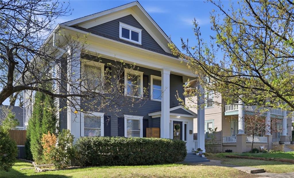 Seize this amazing opportunity to reside in the coveted historic Mesta Park/University addition in this spacious 1914 Gregorian Style residence. Offered at a competitive price and well maintained, this residence provides ample space to accommodate a variety of lifestyle requirements. The downstairs features two bedrooms, one full bathroom, one powder bath and a fully updated kitchen anchored by a chef’s range. The upstairs has three bedrooms – including the primary bedroom with newly updated bathroom and private balcony, two additional bedrooms with a bonus room that would be a perfect hobby space or office! Both floors have living spaces— enjoy your busy life upstairs while keeping the spacious downstairs ready to host. The current owners have added built-in features for increased storage and convenience, including a beverage station, built-in storage/murphy bed in the downstairs SE bedroom, and numerous cabinets and counter space in the kitchen and laundry. What's more, there is tankless hot water and dual zone HVAC with new AC on the upstairs  unit.  The home's exterior has been newly painted, offering a fresh and appealing appearance. Elegant white columns create an inviting entry from the street, while the covered front porch provides an ideal setting for relaxation on a sleepy street. Additionally, a newly constructed two-car detached garage with added storage, and a new concrete pad is a rare find in the area. The backyard offers an excellent space for entertaining family and friends, featuring a built-in grill, fire pit, and a secluded deck area that serves as an ideal outdoor living environment, imagine the fun you will have hosting for the next big game! Now it's your opportunity to cherish this home just as the present owners have-- schedule your showing today!