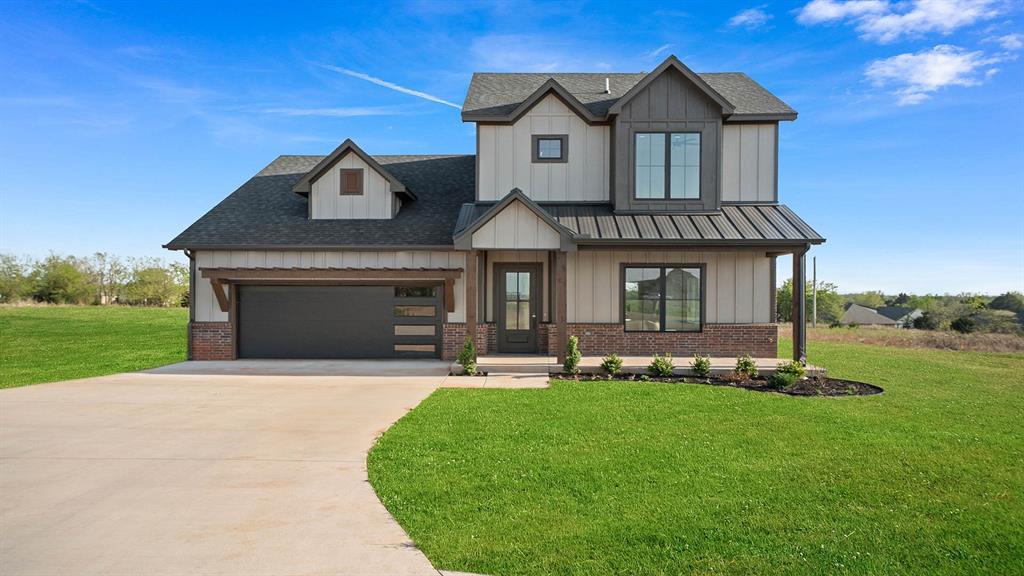 $10,000 builder incentive - use it your way - buy down rate or apply towards closing costs! 

Welcome to 4676 Ranchero Drive, Edmond, OK 73025 – a striking example of contemporary living built in 2025. This newly constructed single-family residence offers 1,977 square feet of intelligently designed space, featuring an open-concept floor plan that seamlessly unites modern sophistication with everyday practicality. Step inside to experience a bright, airy interior where expansive living areas are bathed in natural light. The gourmet kitchen boasts high-end finishes, perfectly complementing the dynamic layout, while the inviting family room centers around a cozy gas log fireplace—a perfect setting for both relaxation and entertaining. With three spacious bedrooms and 2.5 stylishly appointed bathrooms, including a luxurious primary suite, every detail is designed for comfort and ease. Set on a generous 0.81-acre lot, the exterior enchants with a striking blend of brick, stone, and metal accents, crafting an inviting curb appeal and offering a private outdoor oasis ideal for gatherings or tranquil evenings under the stars. Enhancing your peace of mind, the home comes with a 1-year builder's warranty and a 10-year structural warranty. Located in a sought-after Edmond neighborhood with convenient access to local amenities and outstanding schools, 4676 Ranchero Drive is the perfect haven for contemporary living.