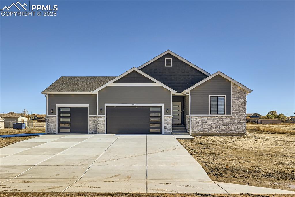 WELCOME HOME! This beautiful, custom-built, contemporary ranch-style home is located in popular Pueblo West! Fantastic upgrades throughout! With 7 bedrooms, 5 bathrooms & 1.03 acres, this beauty offers plenty of space/amenities for all your needs! Sunny, open floor plan, very light and bright w/9' ceilings on the main & lower levels! The custom-designed kitchen features shaker style cabinets, 42" upper cabs, Euro-style, soft-close drawers/doors, stainless steel appls, LARGE kitchen island w/a farmhouse style sink, glass pendants over the island, quartz countertops & custom glass tile backsplash. Note the awesome kitchen cabinet lighting - above, under, & floor lighting. A large walk-in pantry, coat closet & laundry room are located off the kitchen, providing easy access to the kitchen & garage. The spacious living room is open to the kitchen/dining area. The dining area is expansive, & can accommodate lots of seating. Imagine holiday gatherings here for family/friends! French doors lead outside to an expansive covered patio/deck, w/gas line for your bbq. (Check out the 2nd covered patio, at the side of the home.) The spacious, light-filled primary suite offers a 5-piece, spa-inspired ensuite bath, complete with a large 2-sink vanity, beautiful soaking tub, electric fireplace, a huge custom-designed shower, separate toilet room, massive walk-in closet, & specialty lighting! This home offers a 2nd primary suite w/ensuite bath on the main floor, & a 3rd primary suite w/ensuite bath downstairs. And the lower level...WOW!! The HUGE family room features a full kitchen w/custom cabinetry & lighting. There are 4 beds & 2 baths on the lower level offering massive walk-in closets & 2nd laundry room! The lower level can be a separate 2nd living area.
