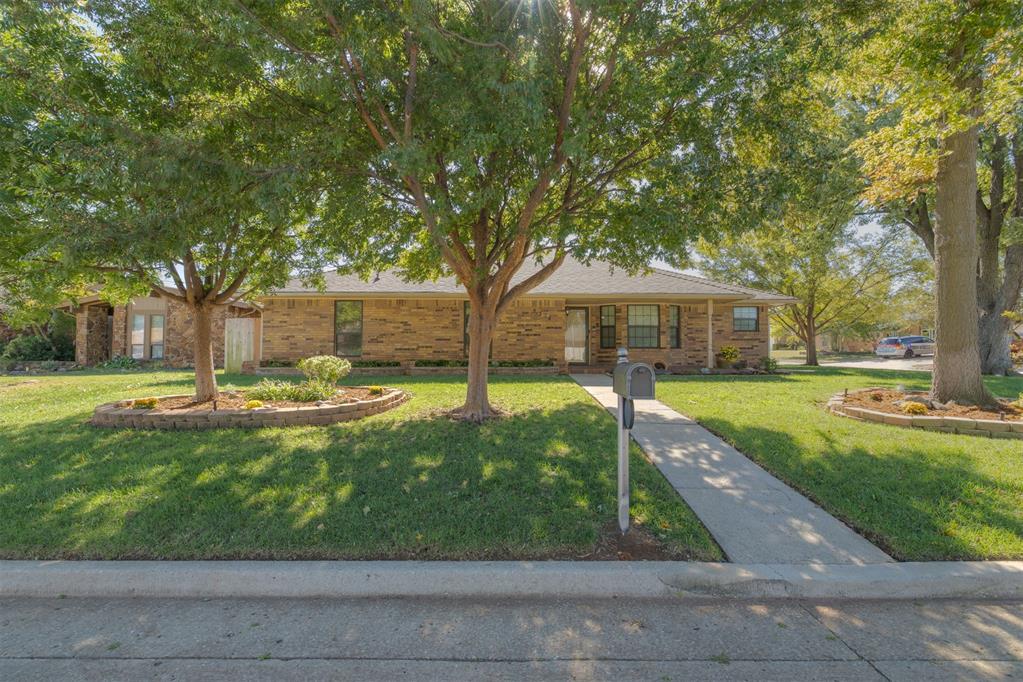 WOW! 4 true bedrooms, 3 car garage and in-ground pool on corner lot in NW OKC!! Oversized living area with fireplace, built-in cabinets with display shelves, ceiling beams. Large primary suite features bathroom with separate vanities, double closets, whirlpool tub and shower. Granite kitchen with pantry,  in-wall oven, built-in microwave and smooth top electric ceramic range. Below ground storm shelter in garage. Second living is enclosed sunroom with heat and a/c. Hot water tank replaced 2019, A/C compressor in 2025, roof replaces 11/24. Fiberglass pool includes custom cover and robot cleaner, chlorine generator just 1 year old. Gorgeous landscaping, front and back. BUYER TO VERIFY SCHOOLS.