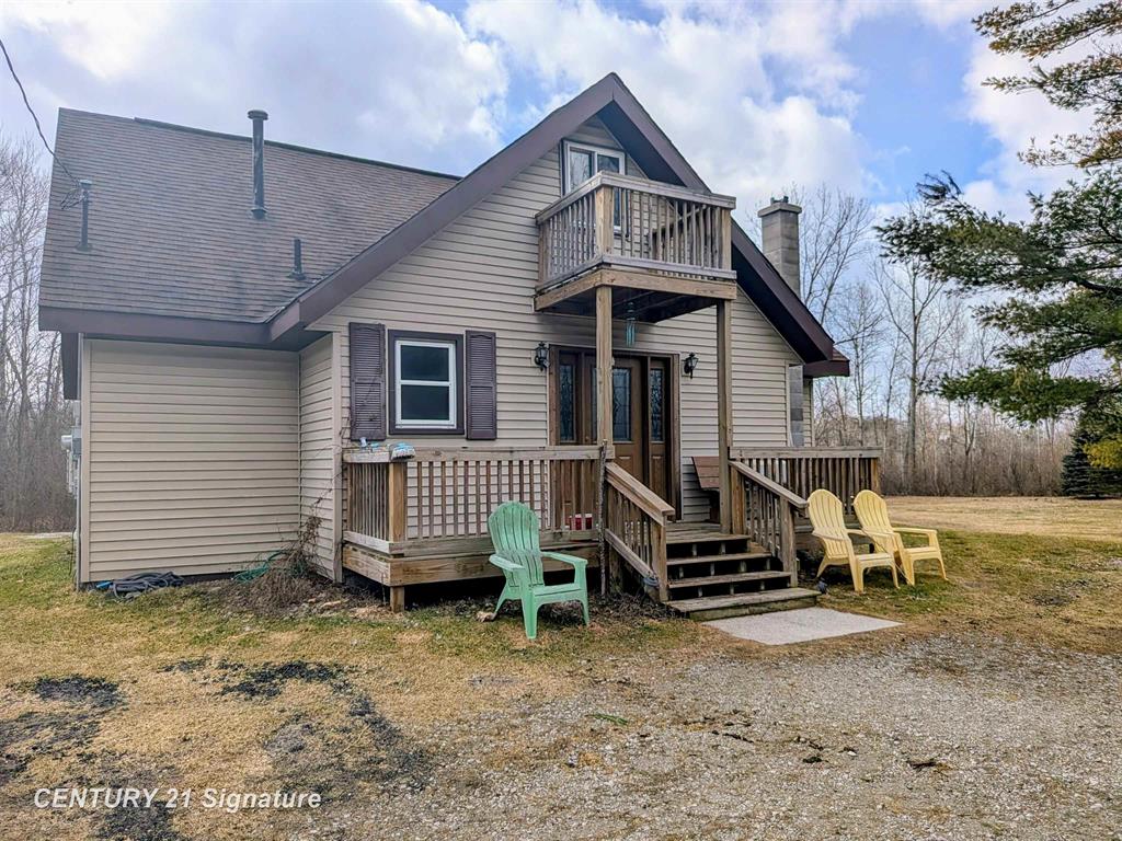 OMG!! Hunting! Hiking! Camping! LIVING!!! This beautiful 38.85 acres near Beaverton, Mi. boasts a beautiful landscape including a pond, stream and lots of trees for the abundance of wildlife that lives on this outstanding piece of real estate! There is a 4 bedroom home with a full basement completely dry thanks to the B-dry system that was installed. There is a gas fireplace in the basement and a woodburning stove on the first floor to help alleviate the pains of energy costs. Newer furnace (hardly used) and 8 Solar Panels on the roof. Great for a hunting lodge, weekend getaway or even a place to raise the family   in the country with all amenities just a short drive away. Call to schedule a showing today!!