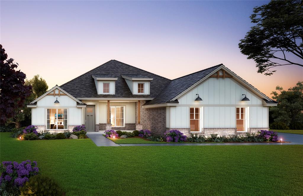 Balancing modern elegance with thoughtful design, the Parker floor plan offers 4 bedrooms, 2.5 bathrooms, and beautifully curated living spaces enhanced by clean lines and refined finishes. A chef-inspired kitchen and an impressive 3-car garage elevate everyday comfort. Set on a .5-acre homesite (MOL), this residence features front and back covered patios, blending sophistication with exceptional outdoor living.-Built by an Oklahoma-based builder with decades of experience designing homes for Oklahoma lifestyles and weather conditions, this home combines elevated finishes, energy efficiency, and durable construction. The open-concept layout features expansive windows, upgraded 8’ interior doors, faux beams (per plan), designer lighting, wood-look tile flooring, and a fireplace feature wall.The kitchen is designed for entertaining and everyday living with quartz or granite countertops, ceiling-height custom cabinetry with soft-close features, decorative vent hood, under-cabinet lighting, Samsung stainless steel appliances, built-in gas cooktop, oversized island, and farmhouse/workstation sink options.The primary suite includes a frameless glass shower, ceiling-height tile surround, rain shower head, upgraded ceramic tile flooring, and quartz or granite vanities. Additional features include covered patios, professional landscaping, Ecobee WiFi thermostats, smart switches, Kwikset smart locks, EV charging capability, and WiFi-enabled garage door openers.Construction features include OSB exterior wall construction, DuPont Tyvek HomeWrap, hurricane/tornado straps, anchor bolts, radiant barrier roof decking, R-44 attic insulation, tankless water heater, PEX plumbing, Low-E vinyl windows with argon gas, and Class 3 impact-resistant shingles. Homes are third-party inspected and HERS rated for energy efficiency.