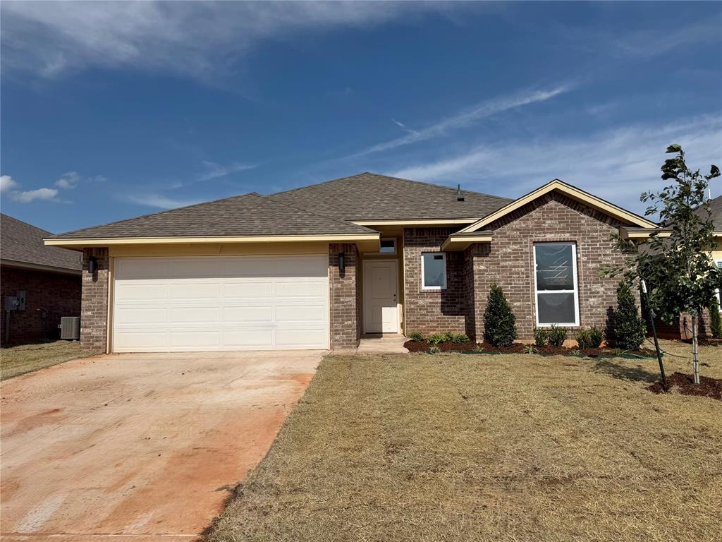 The Andrew floor plan by Home Creations offers approximately 1,543 square feet of well-designed, single-level living with three bedrooms, two full bathrooms, and a two-car garage. This home blends functionality with a warm, open feel. At the heart of the home, the open living area creates a welcoming space to gather, featuring a cozy fireplace and seamless flow into the kitchen. The kitchen includes wood cabinetry, stainless steel appliances, quartz countertops, and a center island providing added workspace and storage—perfect for everyday living or casual entertaining. The private primary suite offers an en-suite bathroom with a soaking tub, tiled shower, and generous counter space. Two secondary bedrooms provide flexibility for guests, a home office, or hobbies, while the dedicated utility room adds convenience. Enjoy outdoor living on the covered back patio, ideal for relaxing or entertaining. Modern finishes, an efficient layout, and thoughtful details throughout make this home both practical and inviting. Located in the Cypress Creek community on Moore’s growing southside, the home offers easy access to I-35 and I-240, placing South Oklahoma City and Norman within minutes. Shopping, dining, parks, and walking trails are nearby, all within the Moore Public School District. Cypress Creek combines convenience, connectivity, and a strong sense of community.