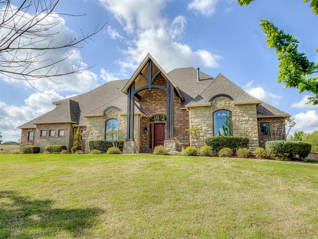 If you are looking for a stunning home on an acre lot with the ultimate outdoor entertaiment setup, it's 3300 Hollister Trail for the win!! This amazing home comes with 3 bedrooms, a study, formal dining room, upper bonus room, and a swing around 3 car garage! The kitchen is a chef's dream with granite countertops, a large walk-in pantry, an island with an icemaker installed, and built-in stainless appliances that include a 5-burner gas range and double oven! Enjoy your morning cup of joe in the large, naturally bright breakfast nook! The living area comes with wood flooring, a cozy corner gas fireplace, and large picture windows that overlook the back yard! Retreat to the master suite where you'll find 2 separate vanities, a whirlpool tub, and tiled walk-in shower, and a large closet with a built-in chest of drawers for added storage! The downstairs level also offers 2 guest bedrooms connected by a full Jack & Jill bathroom! You'll also have a powder room for your guests! Upstairs boasts another living space with a full bathroom, giving you flexibility to use for whatever you desire most! Now for the best part! Make your way out to the spacious covered back patio where you're greeted by an outdoor fireplace, a beautiful refreshing in-ground swimming pool with a waterfall feature, and a covered cabana with a half bath, a counter/cabinet space, and mini-fridge for your beverages of choice! Built in speakers inside and out.  All the more reason to get in here just in time for the summer season! The home has a security system and in-ground storm shelter in the yard for added peace of mind.