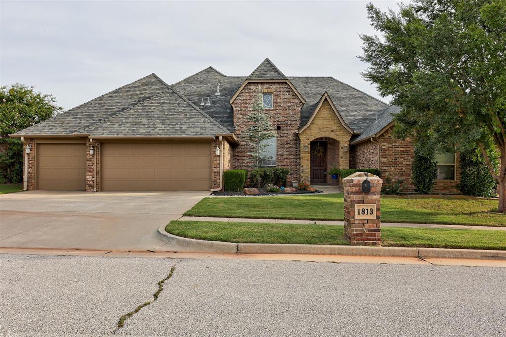 Welcome to this stunning luxury home with a pool in the highly sought-after Edmond School District. Located in one of Edmond’s most desirable neighborhoods, this beautifully maintained home offers exceptional curb appeal, mature landscaping, and an open-concept floor plan designed for comfortable living and entertaining.Inside, you’ll find soaring ceilings, hardwood floors, a private office with custom built-ins, formal dining, and spacious living areas that flow into the chef’s kitchen featuring granite countertops, a center island, walk-in pantry, abundant cabinetry, and an oversized breakfast bar overlooking the living room with a beautiful stone fireplace.The spacious primary suite includes dual vanities, a soaking tub, tiled walk-in shower, and a large walk-in closet. A private mother-in-law suite with its own updated bathroom and walk-in closet provides the perfect space for guests or multigenerational living, while the secondary bedrooms are generously sized.Step outside to your own backyard oasis complete with a custom swimming pool, outdoor kitchen, covered patio, and multiple entertaining areas.Recent updates include the HVAC system, tankless water heater, fresh interior paint, new flooring, new carpet, storm shelter, and a Class 4 impact-resistant roof just over one year old, offering added peace of mind and potential insurance savings.Conveniently located near top-rated Edmond schools, shopping, dining, walking trails, a playground, basketball court, and major highways, this move-in-ready luxury home truly has it all.
