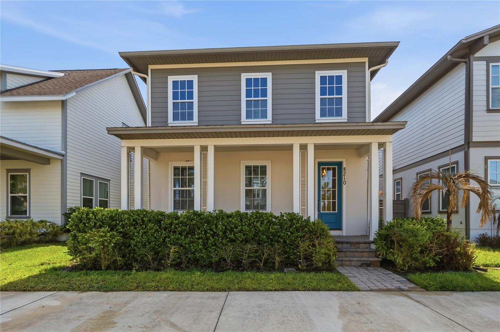 Prime Laureate Park location on Nemours Parkway with a fully rented garage apartment!  This stunning residence features a spacious front porch that spans the entire width of the home, creating a welcoming first impression. Inside, you’ll find tall ceilings and 8-foot doors that enhance the open, airy feel of the home.The builder upgrades are well thought out and beautifully designed with custom cabinets, a large island kitchen fully equipped with stainless steel appliances, quartz cabinets and luxurious colors.  Whole house water filtration system and reverse osmosis.The primary suite features a luxurious “super shower” with dual shower heads and an overhead rain shower system, delivering a spa-like experience at home. Additional upgrades continue throughout the home, reflecting its former model status.Enjoy indoor-outdoor living with a covered and screened rear patio, ideal for relaxing or entertaining year-round. The home also includes a rare full driveway with ample space for parking plus an oversized 2 1/2 car garage with storage.Ideally located just a short walk from some of the neighborhood’s best parks and green spaces, this home offers both comfort and convenience in the highly sought-after Laureate Park community.Live where lifestyle meets convenience in the highly sought-after Lake Nona area. Residents enjoy resort-style amenities at Laureate Park, including a stunning aquatic center with private cabanas, lap pool, splash zone, and interactive water features—perfect for relaxing or entertaining.Stay active with on-site tennis, pickleball, and basketball courts, plus LP Fit, a fully equipped 3,200 sq. ft. fitness center. Scenic walking and biking trails connect you to playgrounds, parks, and green spaces throughout the community.Host gatherings with ease at Dockside at Lake Nona, or explore the vibrant Lake Nona Town Center just minutes away, offering top dining, shopping, and entertainment options. The nearby Medical City provides access to world-class healthcare, innovation, and major employment hubs.Enjoy unmatched convenience with quick access to Orlando International Airport and major highways—making daily commutes and travel effortless.