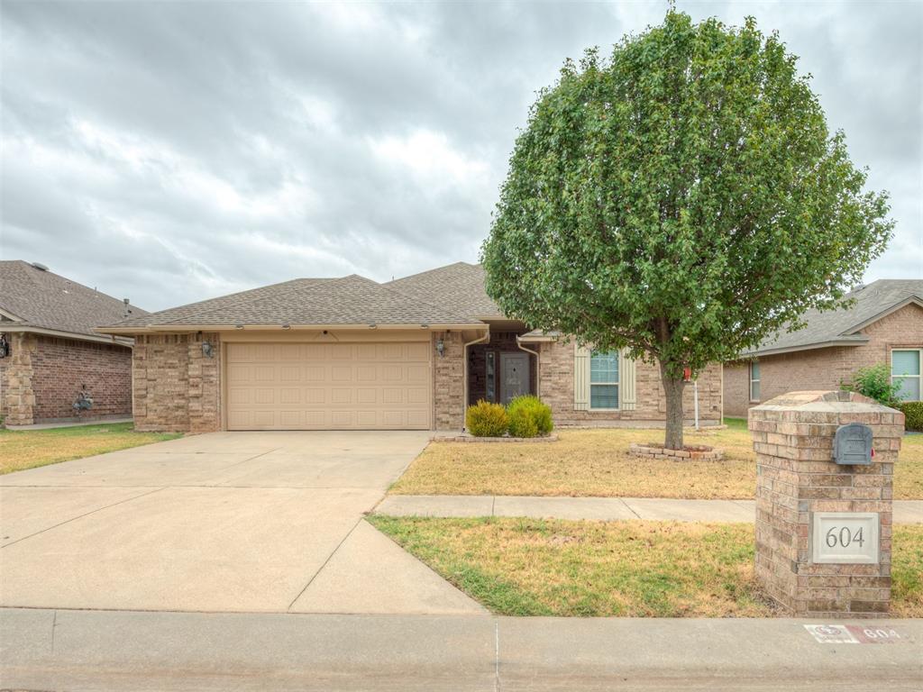 Welcome home to this beautifully designed 3-bedroom, 2-bathroom home in the desirable Moore School District! From the moment you step inside, you’ll love the spacious, open layout that creates an easy flow between the large living area and kitchen, making everyday living and entertaining a breeze. The kitchen offers an abundance of cabinets and plenty of workspace, giving you the storage you need while keeping the heart of the home open and inviting. A separate dining area provides the perfect space for family meals or entertaining guests. The spacious primary suite offers a relaxing retreat with plenty of room to unwind. The ensuite bathroom features a separate soaking tub, walk-in shower, and an oversized walk-in closet with plenty of storage. Two additional bedrooms provide comfortable space for family, guests, or a home office.Step outside to enjoy the large backyard, offering plenty of room for outdoor entertaining, play, gardening, or simply relaxing. The garage also features a storm shelter for added peace of mind. Located in a great neighborhood with a community pond and park, this home offers a setting you’ll enjoy coming home to. Easy access to major highways makes commuting and getting around the metro convenient, while nearby shopping, dining, parks, and everyday amenities add to the appeal. This is a home that offers the space, storage, location, and features buyers are looking for!