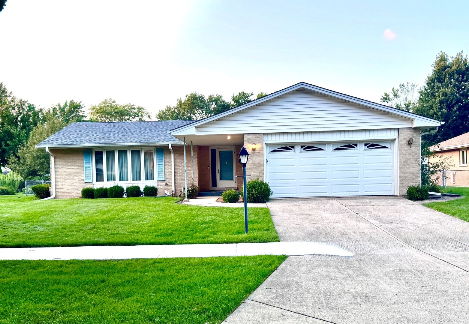 New on market! Large 3BR/2BA BRICK RANCH with 1901sf of living space plus a huge unfinished basement, main level laundry room, and a new roof! Located in the newest section of Camelot, a popular John Hersey High School neighborhood with sidewalks & buried utilities, this home is just one block to River Trails Middle School! Great floorplan that begins with a large and covered front porch that leads you to a formal foyer with two big closets! The big LR features a beautiful front window that lets in tons of natural light and DR has room for a large set! With direct access from DR, for seamless serving, the kitchen is the heart of this home! With lots of counter and cabinet space, the eat-in kitchen features sliders to the concrete patio and fenced backyard! The FR is also conveniently located next to kitchen, includes a stone gas fireplace, and another set of sliders to patio! There is a private back hall off of the FR where you will find all BRs, including a main BR with two walk-in closets! The light and bright ensuite bath includes a walk-and in shower skylight! BR 2 & 3 are a good size with nice closet space! Second full bath has a tub and there is a linen closet too. Basement is unfinished but huge (addl 900 sqft), with endless possibilities! Huge cement crawl space, for all of your storage needs, work room with bench, and room for recreation area galore! Roof was installed in 2025 and has 9 years remaining on Labor Warrant! Windows have been replaced and, Rheem Furnace, A/C  & exterior compressor were installed in 2019. Water heater and sump pump (with back up) was installed in 2020. There is HW flooring under LR/DR carpet. Hard to beat location that is very close to Sycamore Park, with walking path, tennis courts, and playground AND less than a mile to Randhurst, PH Metra station, Rob Roy Golf Course and the River Trails Park District Community Pool and Weiss Recreation Center! Property being offered "AS-IS". No showings until Friday September 11th at 11am.