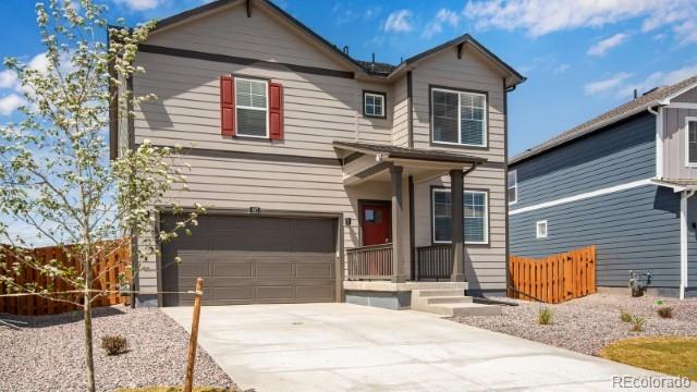 Below market rates are available with builder lender.Welcome to your dream home in Fort Lupton, Colorado! This brand-new, 2,398 sq ft two-story residence blends modern luxury with everyday functionality, all within a highly desirable low tax rate area. The main level features a dedicated office and a bright, open-concept kitchen and living room featuring quartz countertops throughout. Upstairs, the primary suite boasts a walk-in closet, while the home also offers an oversized 2.5-car garage, full landscaping, full fencing, and no HOA. Complete with smart home technology, a tankless water heater, and an active radon system, this turn-key home is ready for you! ***Estimated Delivery Date: December. Photos are representative and not of actual property***