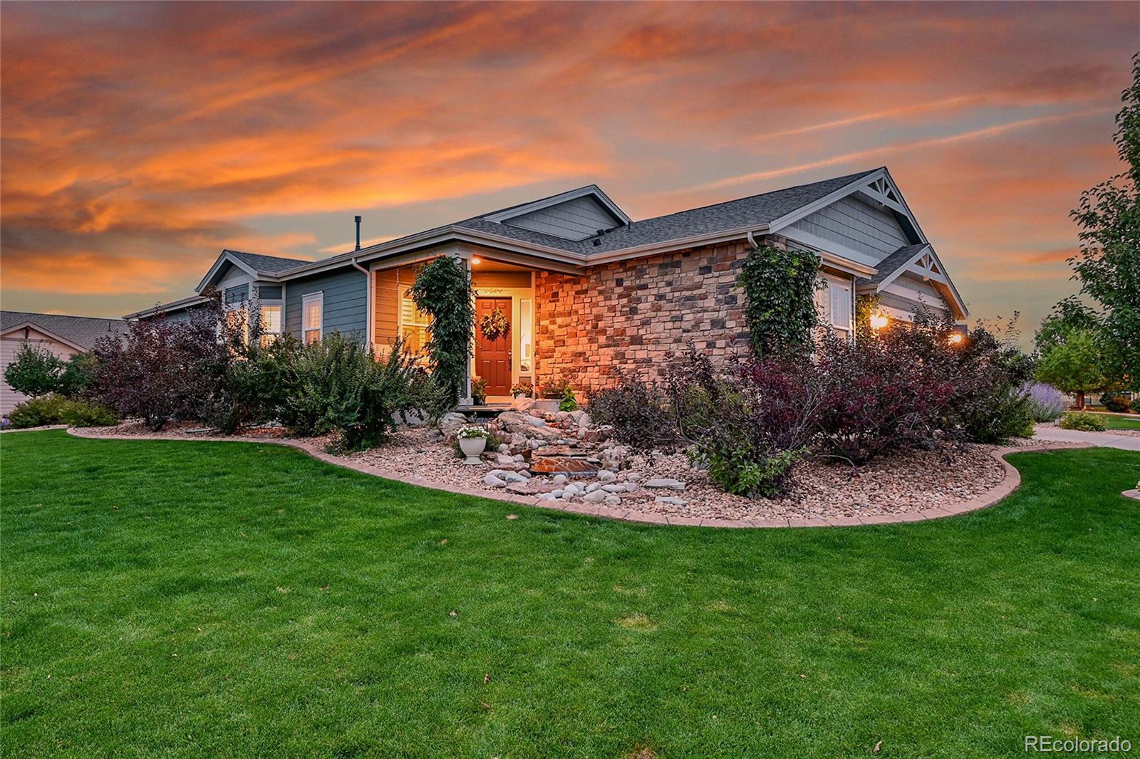 Stunning Ranch in Blackstone Country Club – Ideal for Multigenerational Living! Welcome to this beautifully maintained 4 bed, 5 bath + MF office ranch offering 5,144 square feet in the prestigious Blackstone Country Club community, located within the highly rated Cherry Creek School District! Positioned on an oversized, corner lot, the home greets you with a serene front water feature, covered front porch & beautiful, mature landscaping.  The backyard is equally impressive with a flagstone patio leading to an expansive open air patio along w/ a covered patio designed for al fresco dining & entertaining complete with an electric fence for pets!  Inside, the main level features an open-concept design highlighted by a spacious primary suite with spa-like en suite bath, a secondary bedroom with a private bath, a dedicated study & elegant gathering spaces. The chef’s kitchen includes a large island with seating, walk-in pantry & butler’s pantry opening seamlessly to the dining & living areas w/ designer-appointed finishes throughout! The newly finished basement transforms this home into the perfect multigenerational retreat offering a full second primary suite with nursery/office space, reading nook/library, designer appointed ¾ oversized bath, & an additional bedroom w/ en suite bath & walk in closet . The expansive family room w/ fireplace & wet bar seamlessly creates a second living space while the large storage area ensures practicality and convenience. Living in Blackstone means more than just a home — it’s a lifestyle! Enjoy exceptional golf, a recently renovated clubhouse w/ resort-style pool, fitness center, meeting rooms, and a calendar full of community activities! Golf course views, 25 minutes 2 DIA, 15 minutes 2 Park Meadows Malll, 5 minutes 2 Southlands Mall, dining, shopping & entertainment. 7 minutes to Costco, Whole Foods & Trader Joe’s! This lovingly cared-for, one-owner home combines luxury, functionality and resort-style community living! Welcome Home!