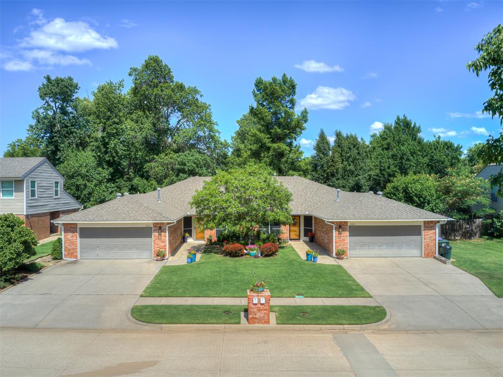 Fantastic Duplex that is seriously READY TO GO! 3 bedrooms and 2 bathrooms on each side. 2 car garage with additional parking in the driveway. 2805 is an active Airbnb. This mirror image duplex is a perfect set up to live in one side and have income on the other. Have a University student that needs housing but you want to make income as well? Here you go -  or set up as the perfect elderly parent or extended family that wants independence but close needed help from family. Need an investment before the end of the year? Take this and make both sides active short term rentals, like Airbnb - or long term rent both sides. So many options. Close to the University of Oklahoma, easy access to I-35, shopping, health needs but farther back on a street to feel away from the busy lifestyle. Updates throughout 2807 include granite and quartz countertops, tile and LVT flooring, carpet in primary bedroom and closet, bathroom cabinet fronts and so much more. Owner is licensed OK Realtor.