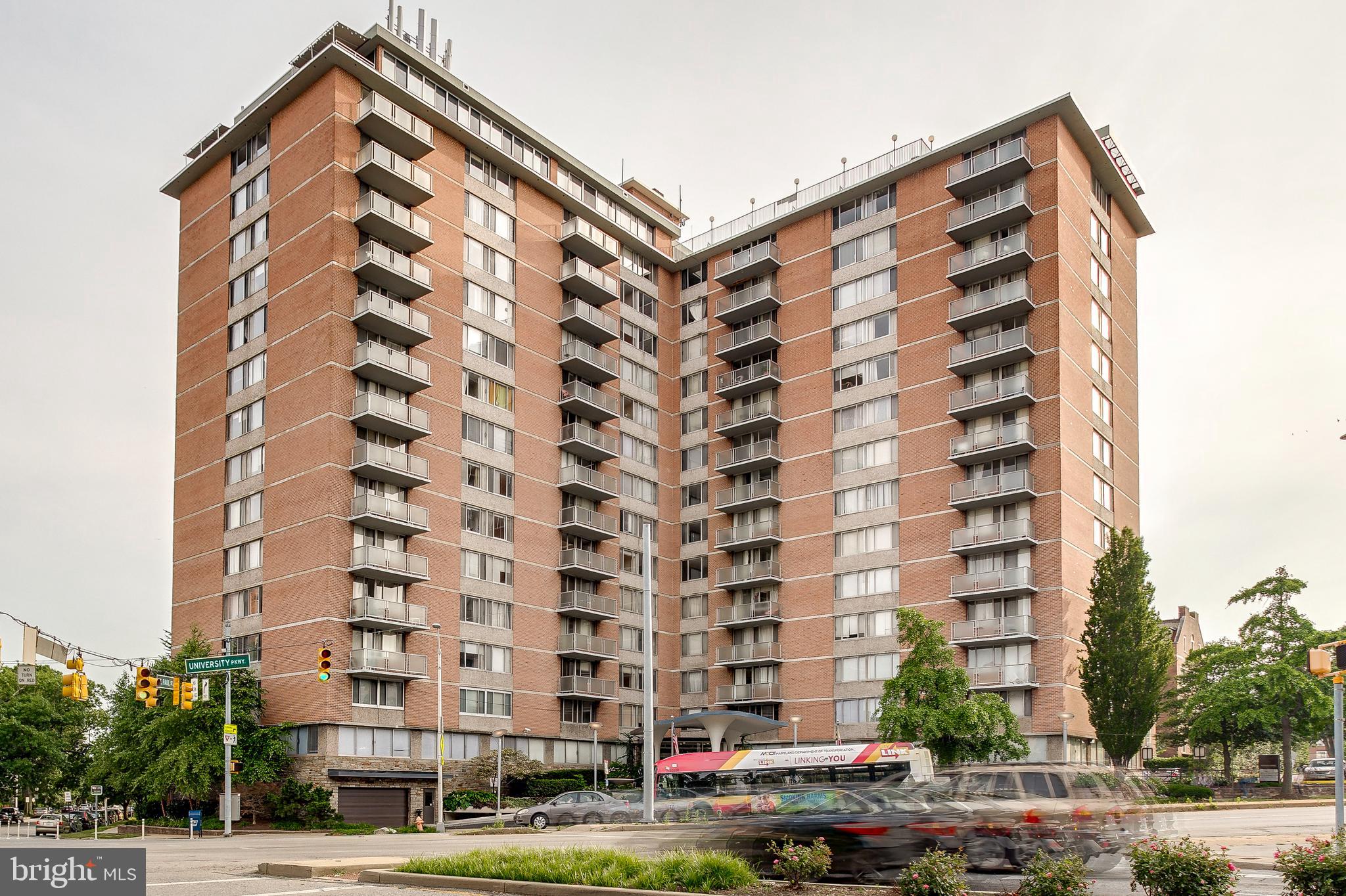 ● Leased through May 2026.● Penthouse-level unit with sweeping city views – Top-floor placement offers quieter living and premium appeal for tenants.● Recent window and balcony door replacement complete – Special assessment has been paid, removing future capital expense concerns for the next owner.● All-in condo fee covers utilities – Simplifies tenant billing and is effectively passed through as rent, enhancing cash flow predictability. Unit 1502 offers a functional 2BR/1.5BA layout with a bright and spacious living area positioned for panoramic views from its top-floor perch. A practical galley kitchen is outfitted with low-maintenance laminate countertops, ceramic tile backsplash, and modern appliances including a dishwasher and garbage disposal. The full bath includes a steel tub with ceramic tile surround and updated vanity. Both bedrooms provide good natural light and ample closet space.Leased through May 31, 2026, University One attracts tenants for a multitude of reasons, including 24-hour security, exercise room, a rooftop pool, laundry facilities, and off-street parking. Located just one block north of the Johns Hopkins University Homewood Campus, with a designated JHU Shuttle stop right outside, and directly across from JHU tennis and baseball fields, its prime location is a major draw. With tenants already scheduled to move in on June 15, 2025, after the current lease expires, turnover is an upcoming burden that has been avoided. Moreover, a recent special assessment for new windows and sliding balcony doors has been successfully completed, with no current or planned special assessments in place. Tenants enjoy a secure building with 24/7 staffed front desk, rooftop pool, resident fitness center, community room, and dedicated laundry facilities. University One also offers underground garage parking—an uncommon convenience in the neighborhood. Monthly condo fee of $904 (paid by the landlord) includes water, sewer, electric, heating, cooling, and trash service. Tenants pay only for internet/cable. WalkScore gives this location a WalkScore of 85 and “A” crime grade. Tenants can walk to campus, the Barnes & Nobles Bookstore, Starbucks, Chipolte and other shops and dining spots in Charles Village proper. A few blocks west are popular local restaurants One World Cafe, The Ambassador and Cypriana. Residents enjoy plenty of green space and in and around Charles Village.