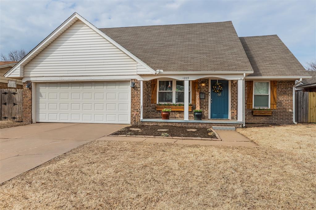 Charming, well-designed home in a prime Edmond location! This updated and spacious property is filled with natural light and offers a layout that feels far larger than expected. The primary suite is conveniently located on the main level and showcases a stunning updated bathroom. Upstairs you’ll find two additional bedrooms and a full bath. Step outside to a generous backyard complete with a beautiful rectangular pool—ideal for summer enjoyment. This truly is a rare gem at this price point! Check out the attached "features" page to see all the updates.