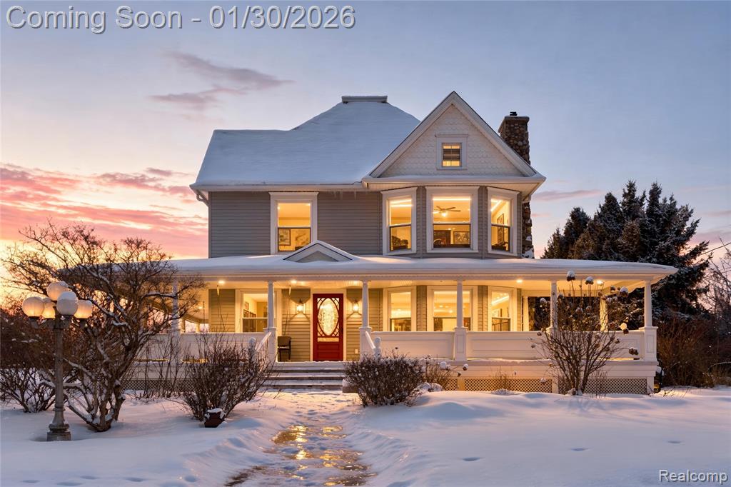 *** Open House:  Friday, 1/30 from 5pm-7pm AND Sat, 1/31, 12 pm-2 pm. ***  Set on nearly 10 acres of private countryside with a tranquil pond, this beautifully maintained 1901 farmhouse offers timeless charm and quality craftsmanship.  Inside, fresh paint, gleaming hardwood floors, intricate woodwork, crown molding, and custom built-ins create a warm, inviting atmosphere, complemented by bright, open living and dining spaces ideal for gathering and entertaining. The kitchen blends function and character with custom cabinetry, granite countertops, a center island with Viking gas range, and bead board ceiling. Spacious bedrooms showcase peaceful views of the surrounding property, while two full bathrooms feature classic finishes including a soaking tub, tiled shower, and custom vanities. A whole-home generator adds comfort and peace of mind. Outside, the land provides privacy, room to roam, and endless possibilities, highlighted by an impressive 60’ x 40’ pole barn with concrete floor, tall ceilings, and second level—perfect for storage, workshops, or recreational use. The home offers the perfect balance of privacy and convenience as it is located less than 15 minutes from downtown Oxford and the Oxford School buildings.