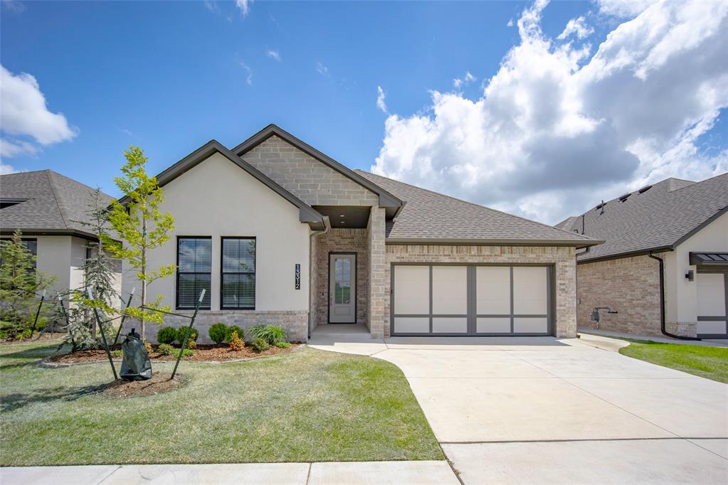 SANDOVAL SPECIAL!!! Builder offering $20,000 in incentives through the month of April! Incentives can be used for closing costs, upgrades, or rate buy-downs. FENCES INCLUDED so NO need to use incentive on this! Welcome to this BRAND NEW ADDITION in SOKC. Be a part of the maintenance free community behind the GATES with a LOCK and LEAVE lifestyle. Great curb appeal with STUCCO fronts and MARVIN WINDOWS. The interior has a WOOD LOOK TILE through the main areas with an OPEN CONCEPT kitchen. The living area has custom FIREPLACE with wood surround to the ceiling. Kitchen features: BOSCH APPLIANCES, QUARTZ tops, cabinets to ceiling,, GAS RANGE, pot filler faucet, and HUGE walk-in PANTRY. The primary sits at the back and is large with a beautiful ensuite that includes: WALK-THROUGH to laundry area with SINK, a DOUBLE VANITY, under cabinet floor lighting, SHOWER WITH SEATING, a large walk-in closet, and deep JETTED TUB. The back yard has a large PATIO that wraps around with plenty of space. UPGRADES: SPRINKLER SYSTEM, Smart Home Security, FENCE, blinds, 8' interior doors, and a TANKLESS water tank. HOA covers mowing and will have a COMMUNITY CLUBHOUSE.