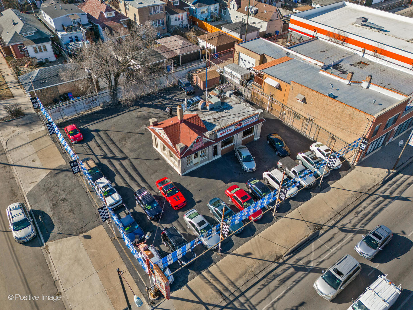 GREAT AUTO SALES/RETAIL LOT ON CICERO, HIGH VISIBILITY,  Excellent Frontage along 2200 N Cicero, Built for an auto dealership use, Ideal for automotive sales and related businesses.  APPROX 100 SQ FT OF FRONTAGE ON CICERO C2-1 ZONING,  25,800 Vehicles pass this location a day 25,800 VPD, Business and real estate, very rare opportunity, Owner is retiring,  The building is approx, 1500 SQ FT  - The land is 10,900 SQ FT, Four Brand New 30 FT Driveways 4 Curb Cuts 2 Curb Cuts on Cicero.  Take advantage of this exceptional opportunity. this property offers unmatched visibility and accessibility  Don't miss this chance to own a very well know standout used auto sales operation,  This currently is a long time very successful used car sales operation,   This was and is currently the premier used muscle car sales dealership in Chicago for many decades,  Known as the Great Auto Race, Right on the stoplight hard corner of Cicero and Palmer,  This is a 50 Year old well Running and established Business,  This is a very high Traffic Money maker. Best auto lot on Cicero. This offering is TURN KEY,   The building features 6 offices and a Paved auto display area surrounding the building, Please see the Floor plan.  Full Roll Away security fence in place for nighttime security,   1 restroom and full Bath/Shower. Full HVAC Gas forced air, Fully Sprinklered, Its flexible zoning allows for a variety of commercial uses, retail, auto retail, office, Fast food service.  The city of Chicago zoning department has approved for this location to remain as auto sales if the new buyer is in that business.  Close to public transportation, Shopping, restaurants and other retail,      Please Note,  Owner will review the financials with the prospective buyer privately, Owner can also offer seller financing for the right buyer upon full financial approval.  Two pin numbers - Pin lot ONE 13332140380000 and   Pin lot TWO 13332140390000, Call Listing Broker for showing.