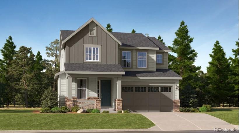 **Contact builder today about Special Financing for this home - terms and conditions apply**Move In Ready NOW!! This home has it all!  This popular floor plan is sure to impress. Beautiful Pinnacle 2-story in the brand new Vermilion community faces Northeast and boasts tons of windows, one of the largest kitchens offered with tons of cabinets and massive center island! Convenient study on the main level offers additional space and versatile use! Upstairs features 4 bedrooms, 2.5 bathrooms, and spacious laundry room. Other features include a 2-car garage! Enjoy gorgeous finishes and upgrades including stainless steel appliances, vinyl plank flooring, slab quartz counters/island, and more! This community offers single-family homes tailored to every lifestyle. Discover the charm of this vibrant community with something for everyone. Photos and walkthrough tours represent the model and are subject to change. Association fee subject to change.  Enjoy easy access to Tagawa Gardens, nearby Trails and Cherry Creek schools.