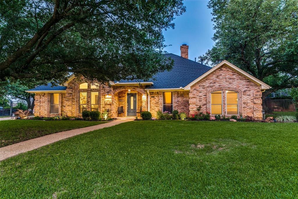 Open Sat 1-3. Nestled on nearly half an acre in the highly sought-after Woodland Hills Addition of Colleyville, this beautifully maintained home on a cut de sac is surrounded by mature trees and offers a rare triple split-bedroom floorplan. Elegant travertine and hardwood floors throughout, creating a warm and inviting atmosphere. Kitchen features stainless steel appliances, gorgeous granite countertops, a 5-burner gas stove, new wine fridge, and breakfast bar—perfect for hosting family and friends. The kitchen seamlessly opens to the spacious family room, making entertaining a breeze.
Unwind in the private primary suite, complete with rich wood floors, trayed ceiling, a wall of windows, & ensuite bath. The luxurious bathroom boasts dual vanities with granite counters, separate walk-in closets, an oversized walk-in shower with dual showerheads and body sprays, and a relaxing jet tub.
A secondary living area with a cozy fireplace— can be wood-burning or gas logs. Enjoy the enclosed patio, featuring a custom retractable door, creates a perfect indoor-outdoor living experience. Step out to your backyard, complete with a sparkling diving pool, spa, large patio, and ample green space. Enjoy three distinct backyard areas, ideal for entertaining, relaxing, or play. Smart home upgrades include pool control via the iAquaLink app, thermostat control with Sensi app, Sellers energy provider offers monthly discount for Sensi, Driveway gate links to garage remote,Rachio sprinkler App and control automatically waters yard & has dedicated zone to fill pool. Solatube skylights provide natural light to both the kitchen & secondary bathrooms. Woodland Hills neighborhood is known for scenic walking trails, community park with fishing ponds, & annual neighborhood events.   
Quick access to all the shopping & dining at Glade Parks and only about 10 minutes to the Dfw Airport. 
Other updates include new gas water heater and new HVAC system within the past two years. Cool sunrise views