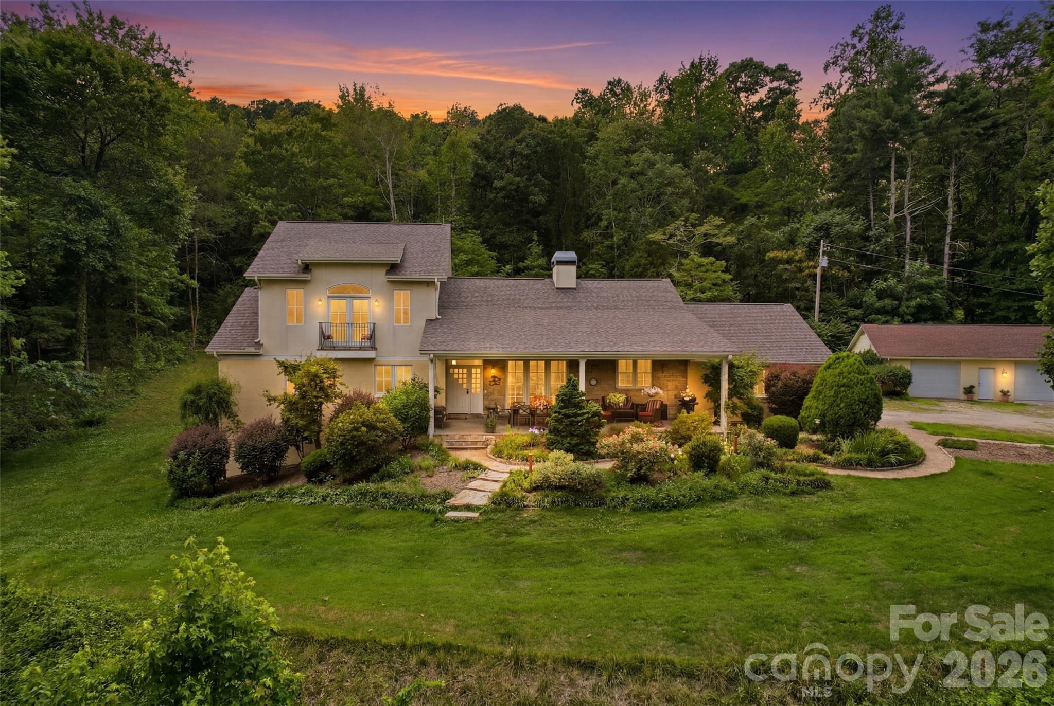 Total Luxury Home w/designer curated finishes throughout; plus, a 24.74-acre horse farm/equestrian gated property with creek & views of Bird Mountain from your 15' x 40' gorgeous, covered veranda all nestled in the foothills of the Blue Ridge Mountains! Offering the perfect mix of luxury, location and equestrian amenities. This extraordinary 4 bedroom & 3 1/2 bath, &home office with 4250 sq feet has been completed remodeled down to the studs in 2006. This exceptional home offers Gourmet Kitchen-SubZero, Miele Appliances, Custom Cherry Cabinetry, Soapstone Counters, Induction cooktop, & double convection oven, Limestone Flooring, Tulikivi Soapstone Central Fireplace, Designer Tiled Bathrooms w/Heated Floors. In addition to attached 2 car garage, plus a oversized detached 39'2"x29'10" Garage/Equipment Shed workshop. The 3-stall barn has a newer roof, automatic waterers, wash bay & an attached guest quarters w/kitchen, living, laundry & full bath, the 10 acres in front of the house are divided into 8 pastures, a riding arena, 3 Run-ins. 3 pastures have post & rail fencing, 5 pastures - solar powered electric fencing. Pastures have automatic watering systems & troughs. 3 Run-ins are shared by 5 pastures, & 12+ Acres of riding trails through the woods. Home was remodeled with R-13 insulation in all exterior walls, double glazed windows throughout, state of the art water filtration system, solar hot water system (updated 2023), central vacuum & security system (updated 2026), whole house backup power system (Generac-2025), newer septic field - 2017, fully encapsulated crawl space. Obviously...too much to list, make appointment today to tour.