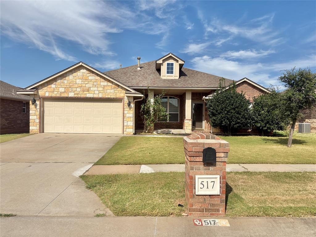 True 4 bedroom, 2 bath home in Moore that is freshly painted neutral throughout and brand new carpet and padding in all bedrooms. The living room features wood laminate flooring and a corner fireplace, with an open layout that includes two dining areas—one oversized. The kitchen offers ample counter space, a pantry, stainless steel appliances, including a refrigerator. The primary suite includes a walk-in closet, double vanities, a separate shower, and a garden tub. The backyard has a large covered patio, fenced yard, and storage shed. Storm shelter located in the garage. Pets considered on a case-by-case basis with an additional fee. Rent is $1,895/month, security deposit is $1,895, and the application fee is $42 per adult (online application).