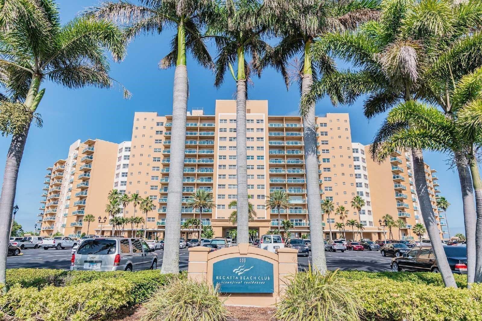 TRUE JEWEL AT FABULOUS BEACH LOCATION! BEACHFRONT BUILDING on NORTH CLEARWATER BEACH at gated REGATTA BEACH CLUB. From the specious lobby, you can go up to a second floor, Unit S205 either through the central or south elevators, or through the stairs. Unit is only one flight of stairs or quick elevator ride. As soon as you enter the front door you will be amazed by the incredible views of Gulf of Mexico, turquoise water and the powdery send beach. The living room has plenty of natural light and opens up through its tall sliding glass doors to a large balcony, where you will enjoy the most beautiful sunsets or peaceful morning coffee! Balcony stays shaded until late afternoon so you can comfortably enjoy the sound of the waves and birds. The kitchen has a wood cabinetry and granite counters. The bathroom has 2 separate sink vanities, closet and walk in shower combination. The large bedroom has large wall closet and offers plenty of natural light and direct view of the beach and pool area. Quiet and desirable North Beach location can be your main residence, ultimate vacation spot and weekend getaway or second home. You will enjoy the pristine powdery sand of this quiet North Beach location far from the tourist beach. You can also enjoy a peaceful walk towards Caladesi State Park island or south, a short distance to Pier 60 and all the wonderful Clearwater Beach restaurants and attractions. Clearwater Beach and Caladesi Island have been voted many times #1 beach in North America. The community offers an great size heated pool directly on the Gulf side, pool deck with barbecue grill areas, complete fitness center, social room, game room with table tennis and pool table, and a 12-seat movie theater. on the same floor as your condo, you can access the fitness center and a business/reading room with beautiful beach and gulf water views. Just downstairs from your unit, you will find the game room and the media room, and direct exits towards the beautiful pool and barbecue area, with direct access to the beach. The community grounds are always kept immaculate with daily maintenance, 24hr security and plenty of parking. Beach trolley stops in front of the property and is a great way to enjoy all Clearwater Beach has to offer.... restaurants, nightlife, shopping, charter boat fishing, dinner cruises, sightseeing tours, dolphin tours, daily sunsets at pier 60 with artisans, crafters, as well as musical entertainment. Guarantee that You will always feel like you are on vacation in this paradise destination!!