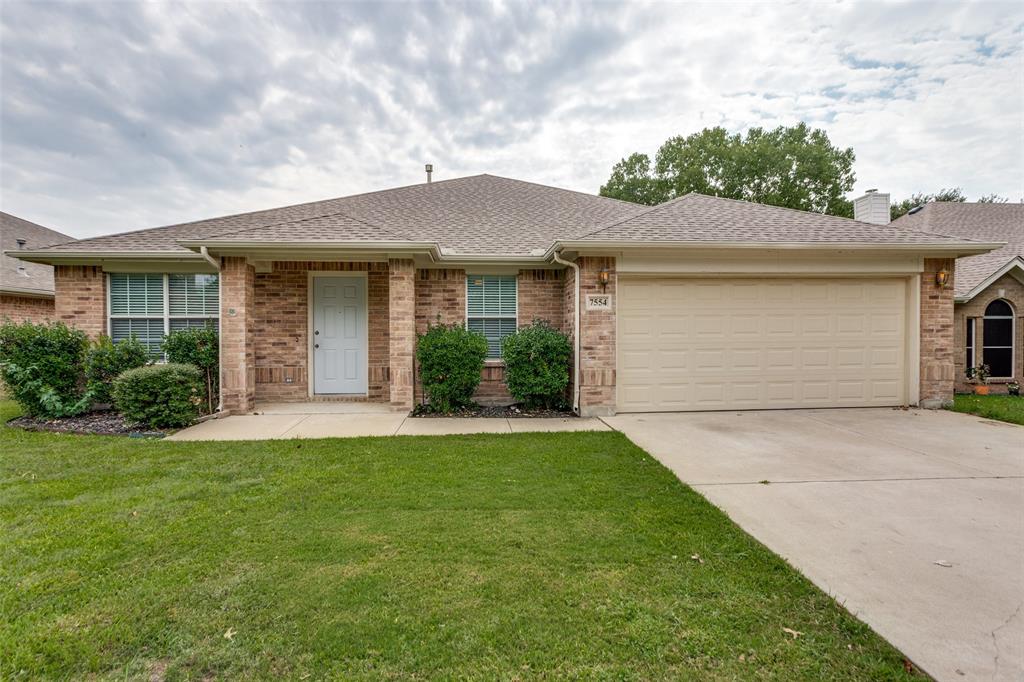 Charming 3-bedroom 2 bath home with 2 car garage located in Brittany Place subdivision in Fort Worth.  Large kitchen with island open to living area with fireplace.  Split bedroom plan, oversized Primary suite features tub and separate shower with dual sinks. Sitting area between bedrooms can be converted into 4th bedroom if needed.  Washer, dryer and fridge to be included.  Short drive to Keller ISD schools. Large wood fenced backyard.