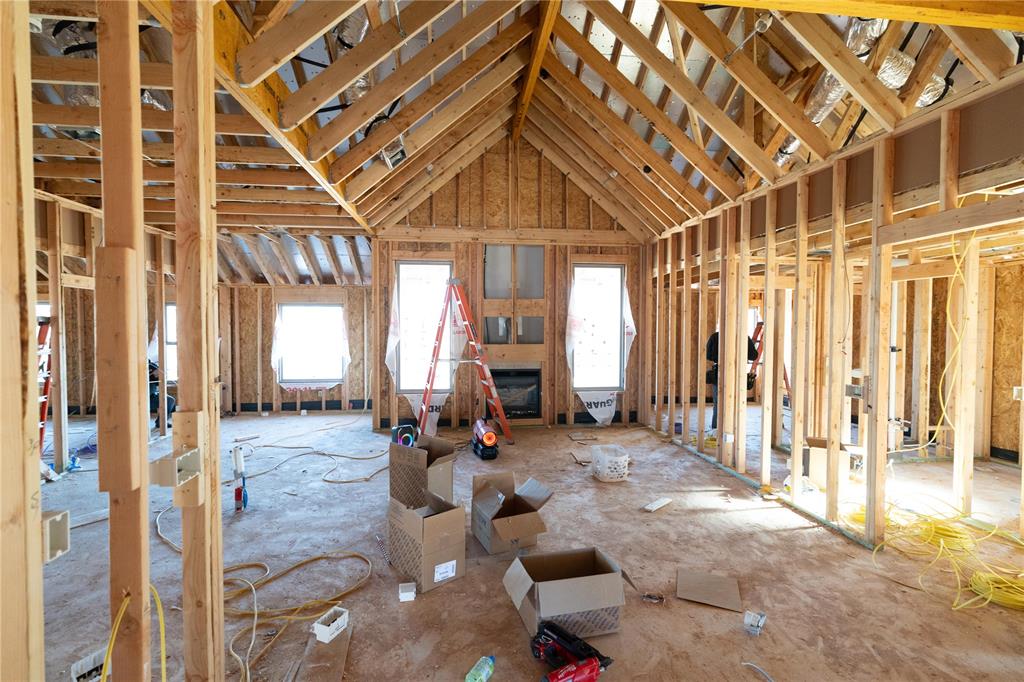 This Sage Bonus Room 1 floor plan includes 2,550 Sqft of total living space, which includes 2,300 Sqft of indoor living space and 250 Sqft of outdoor living space. There's also a 625 Sq Ft, three car garage with an in-ground storm shelter installed. This home offers 4 bedrooms, 3 full bathrooms, 2 covered patios, a utility room, and a bonus room. The living room features an outstanding cathedral ceiling with a ceiling fan, a beautiful fireplace with our stacked stone surround detail, large windows, rocker switches throughout, Cat6 wiring, and wood-look tile. The kitchen has decorative tile backsplash, built-in stainless-steel appliances, well-crafted cabinets to the ceiling with under cabinet lighting and cabinet hardware installed throughout, pendant lighting, 3 CM countertops, a corner pantry, and a large center island equipped with a trash can pullout, sink, and dishwasher. The primary suite boasts an extraordinary, sloped ceiling detail with a ceiling fan, sizeable windows, and our cozy carpet finish. The attached spa-like primary bath features a dual sink vanity with framed mirrors, 3 CM countertops, a European walk-in shower, a free-standing tub, a private water closet, and an incredible walk-in closet that will leave you speechless. The covered back patio offers a wood burning fireplace, a TV hookup, and a gas line. This home also features healthy home technology, a fresh air ventilation system, a tankless water heater, and so much more!