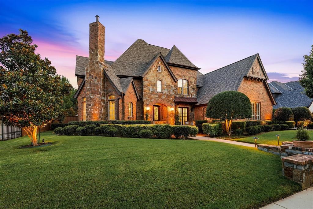 Welcome to this exceptional custom-built home in the heart of Colleyville, where timeless craftsmanship meets thoughtful design. Offering 5,513 square feet, this stunning residence features 5 spacious bedrooms, 5.5 baths, and a floor plan designed for both comfortable everyday living and effortless entertaining. Professionally landscaped grounds, elegant uplighting, new roof (April 2025) and impressive curb appeal create a memorable first impression. Inside, you'll find quality craftsmanship throughout with plantation shutters, recessed lighting, and three gas fireplaces that add warmth and character. The fully renovated chef's kitchen (2021) is the centerpiece of the home, showcasing luxurious appliances and finishes, abundant cooking and hosting space, and seamless flow into the surrounding living areas. Three spacious living areas, a dedicated media room, and a private executive office with custom built-in cabinetry provide incredible flexibility for work, relaxation, and entertaining. Step outside to your own private backyard oasis featuring a resort-style chlorine pool, fully equipped outdoor kitchen, outdoor fireplace, lush landscaping, outdoor sound system and elegant lighting—perfect for quiet evenings or hosting family and friends year-round. The oversized four-car garage offers epoxy flooring and exceptional storage, making it ideal for car enthusiasts or anyone needing additional space. Perfectly located in one of Colleyville's most desirable areas and zoned to the highly acclaimed Grapevine-Colleyville ISD, you'll enjoy quick access to Life Time Fitness, Whole Foods Market, Market Street, premier shopping, and an outstanding selection of restaurants. This is more than just a luxury home—it's a residence built with intention, quality, and functionality. Every space reflects exceptional craftsmanship and thoughtful design, creating a home that is as beautiful as it is livable. Experience the difference this remarkable Colleyville property has to offer.