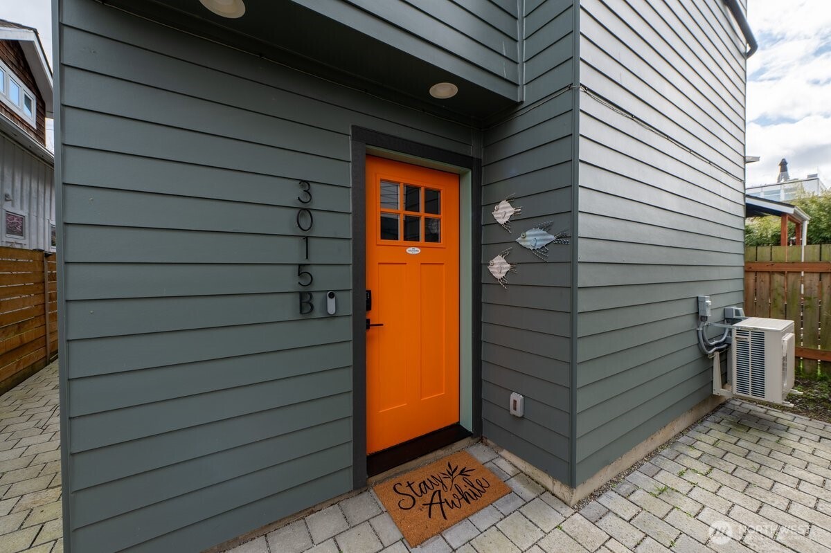 Investment opportunity, Short term rentals allowed. Live or VRBO in the heart of Alki Point. Between the blonde, wide plank oak floors and a designated parking spot for and EV charging for your vehicle, this home definitely hits that "modern-meets-beach-life" vibe.  Beautiful 2023 Townhome within minutes of  Alki beach and boardwalk. Eat at some of Seattle's best eateries within strolling distance.  Take in the peaceful  views of Puget Sound and Elliott Bay on your private Rooftop deck all summer long. This townhome has a desirable layout with 2 bedrooms and 1 full bathroom on the main floor. Walk up the stairs on the beautiful blonde oak engineered floors throughout. The second floor features  living room and well appointed Kitchen with bar to seat 3-4 people. Mini-split for efficient warmth and A/C for warm summer months. Open concept living makes it easy to enjoy and entertain. The third level has primary suite with en-suite bathroom and walk in California closet and for added convenience the washer and dryer are on the same floor as the primary suite. Have a good night sleep with the comfort of having a mini-split for heating and A/C. Upgrades by the seller includes: California closet systems in all closets, Level 2 EV for speedy vehicle charging, Up/Down adjustable cellular shades, and a built in Murphy bed on the main floor. Buyer to verify public schools.
