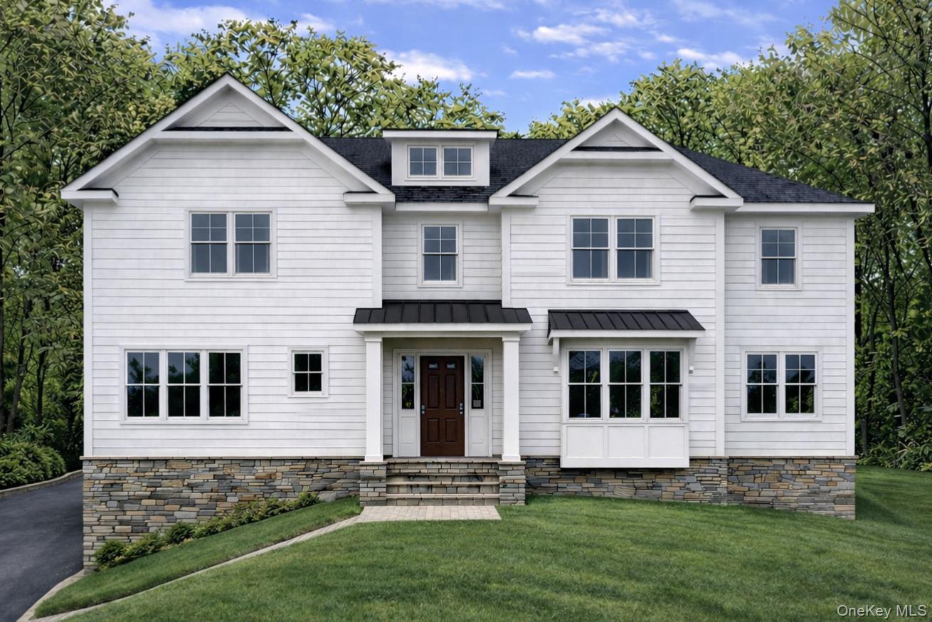 Exceptional new construction opportunity in the highly sought-after Chappaqua School District, currently being built with anticipated completion in August 2026. Early buyers will have the rare chance to customize many of the final finishes and tailor the home to their personal style. This thoughtfully designed home offers 4 bedrooms and 5.1 bathrooms, with a highly desirable layout that lives like a larger home thanks to additional flexible living spaces. The main level features an open-concept design with seamless flow between the kitchen, dining area, and informal living room with fireplace. The kitchen is equipped with a premium Thermador appliance package and includes sliding glass doors leading to the back patio, while the family room also features sliders to the covered patio—creating a seamless connection and the perfect setting for indoor-outdoor entertaining. In addition to the formal dining room, formal living room, and powder room, the main level also includes a versatile room adjacent to a full bathroom, ideal for use as a private office, den, or guest accommodations. The fully finished walk-out lower level adds substantial additional living space, including an additional room with sliding glass doors and access to a full bathroom—well-suited for a variety of uses including extended living, recreation, or work-from-home needs. The primary suite is a true retreat, showcasing a tray ceiling, two oversized walk-in closets, and a luxurious bathroom with double vanity, soaking tub, separate shower, and private toilet room. A second-floor laundry room adds everyday convenience. Just a few additional highlights include 9-foot ceilings throughout, 4" oak hardwood floors, high-end finishes across all levels, an oversized two-car garage leading to a mudroom with custom cubbies and closet, a high-efficiency heat pump and cooling system, pre-wiring for a future electric vehicle charging station, and a security system. Privately set on over an acre of land on a cul-de-sac street and surrounded by mature trees, this home offers a peaceful setting while remaining close to parks, town, schools, and transportation. A rare opportunity to own a brand-new, thoughtfully designed home with exceptional flexibility in an ideal Chappaqua location.