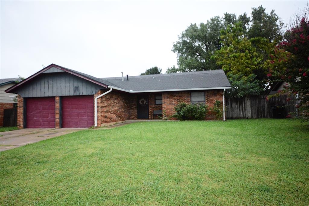 Come see this charming home with many amenities. There is close access to I-35, as well as, public schools, shopping and several good restaurants. Both baths have been remodeled with new tile; entry and hall also have new wood-look tile. Living room has a wood burning fireplace, and the laundry room is inside off the kitchen. Many rooms including the kitchen have new recessed lighting. Spacious back yard with a covered patio is a great place to entertain or just for the kids to play.