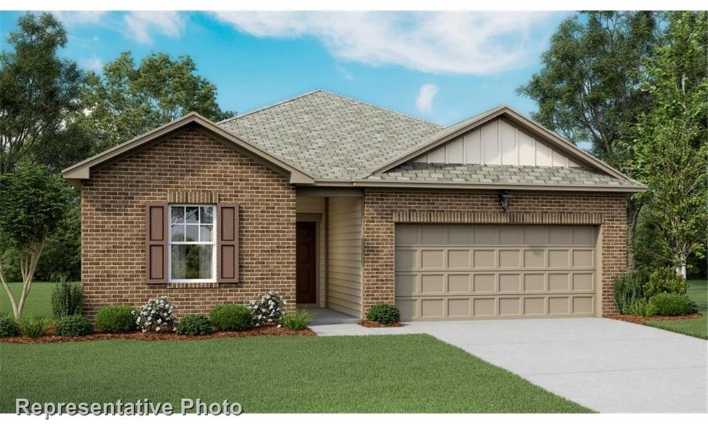 MLS# 21055142 - Built by Starlight Homes - Ready Now! ~ Discover modern living in this stunning single-family home located in the desirable Ranch at Duck Creek subdivision. With 1,636 square feet of thoughtfully designed space, this home features three primary bedrooms and two full bathrooms, ideal for comfort and privacy. Built in 2025, the traditional style is enhanced by modern amenities, including an open floorplan, granite countertops, and decorative lighting.  Enjoy the convenience of a spacious living area and a dedicated dining area, perfect for entertaining. The landscaped private yard offers a serene outdoor retreat. Additional highlights include a two-car garage, walk-in closets, and high-speed internet access. Located within the Eagle MT-Saginaw ISD, close to Bryson Elementary, Wayside Middle, and Boswell High School. Experience quality and style in this complete, move-in-ready home!