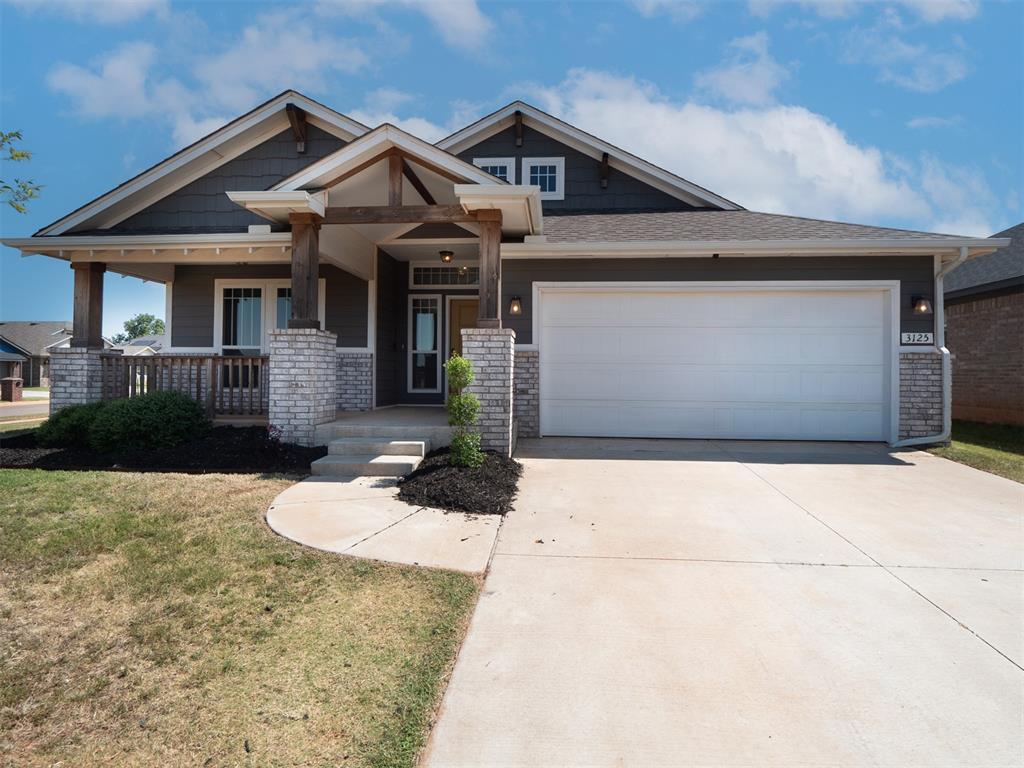 THE BEST BUY in the neighborhood!! 4 Bedrooms + office + storm shelter + corner lot!! This nearly 2000' home in Green Leaf Trails offers the space, modern finishes and functionality you're looking for. The open floor plan features LVP flooring, a spacious living area with gas fireplace and a beautiful kitchen with quartz counter tops and large island. The large primary suite includes a private bath and walk in closet. And with 3 additional bedrooms, there's plenty of room to spread out. Enjoy added piece of mind with a storm shelter, 2-car garage and outdoor patio space. Green Leaf Trails offers walking trails, fishing ponds and playgrounds with convenient access to I-35. This home is move-in ready and ready to impress!!!