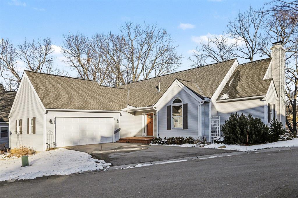 This very rare detached ranch condo in NE Ann Arbor has one of the most spectacular settings you will ever see in this area.   The condo features a panoramic view of Geddes Lake from every living space in the home.   You will love the year-round views of nature, wildlife and trees at this truly remarkable offering.    The interior of this home has been freshly painted and perfectly maintained.   Highlights include a multi-space Great Room with fireplace and walls of glass to the water, spacious formal dining room, updated kitchen with cherry cabinets and quartz counter tops, oversized eat-in area. and spacious main level primary bedrom suite with walk-in closet, and attached bath with dual sink vanity and walk-in shower.  The finished, walkout lower level includes an oversized rec room with fireplace and kitchenette, three-season screened porch, 2nd bedroom that makes a great home office, 3rd bedroom with an additional sitting room, and a 2nd full bath.  This condo is perfectlylocated a short drive to all UM Campus loscatons, all Hospitals, and Downtown Ann Arbor.   Garage has ramp access to the house and the stair has a chair lift.    Both can be removed.